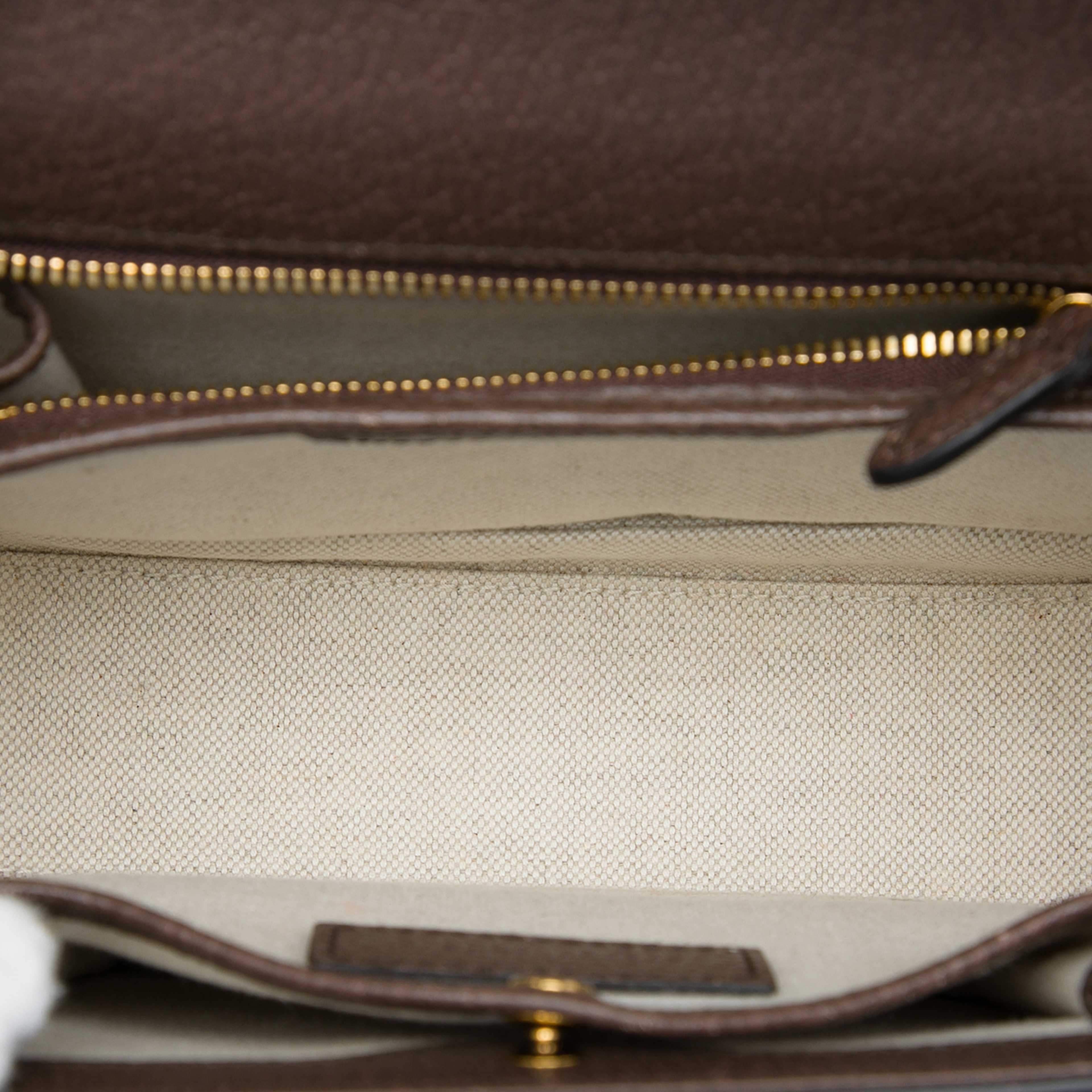Gucci Small Jumbo Gg Canvas Bamboo 1947 Top Handle Bag, från Luxclusif, i färgen beige. Klicka för att öppna bilden i stort format