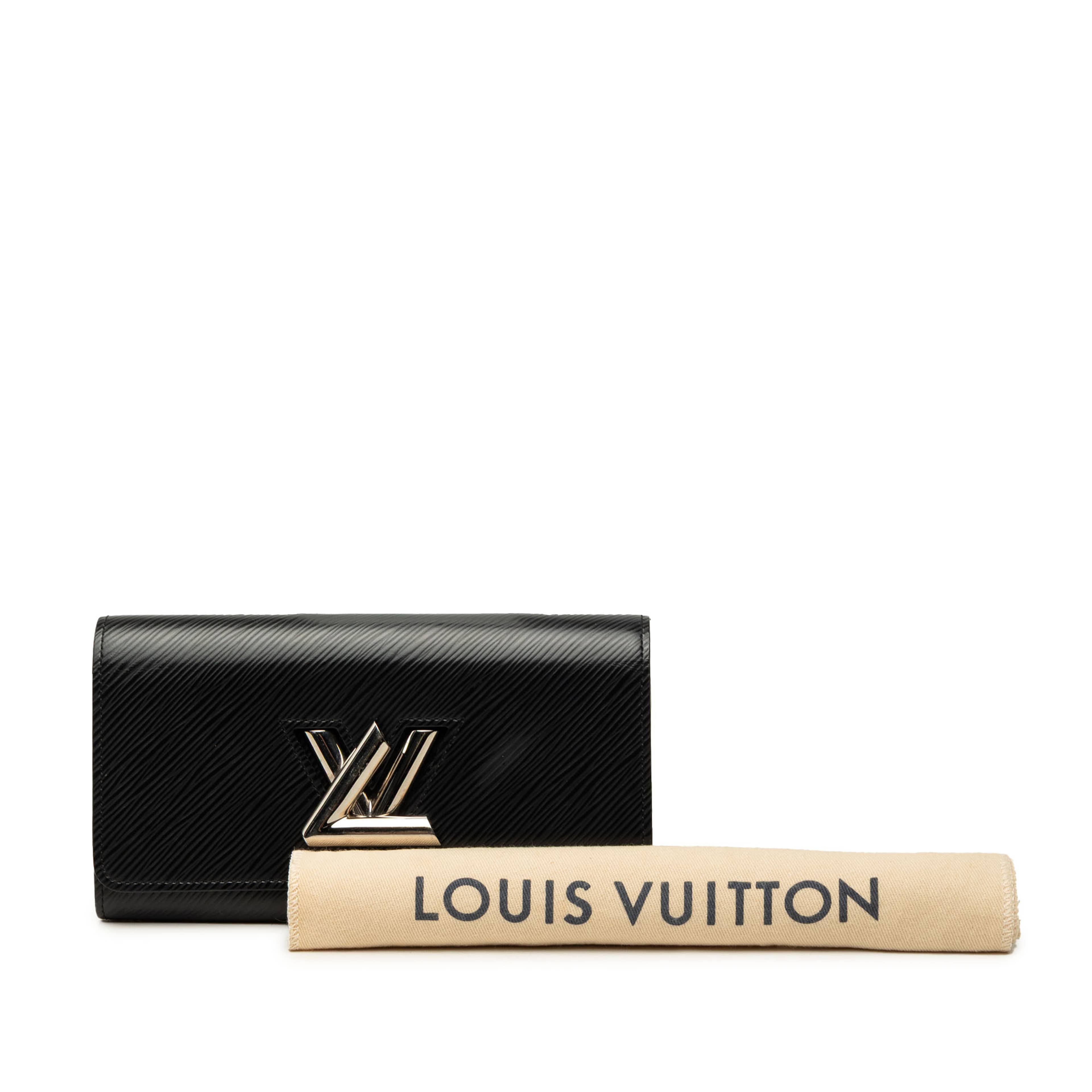 Louis Vuitton Epi Twist Long Wallet, från Luxclusif, i färgen svart. Klicka för att öppna bilden i stort format