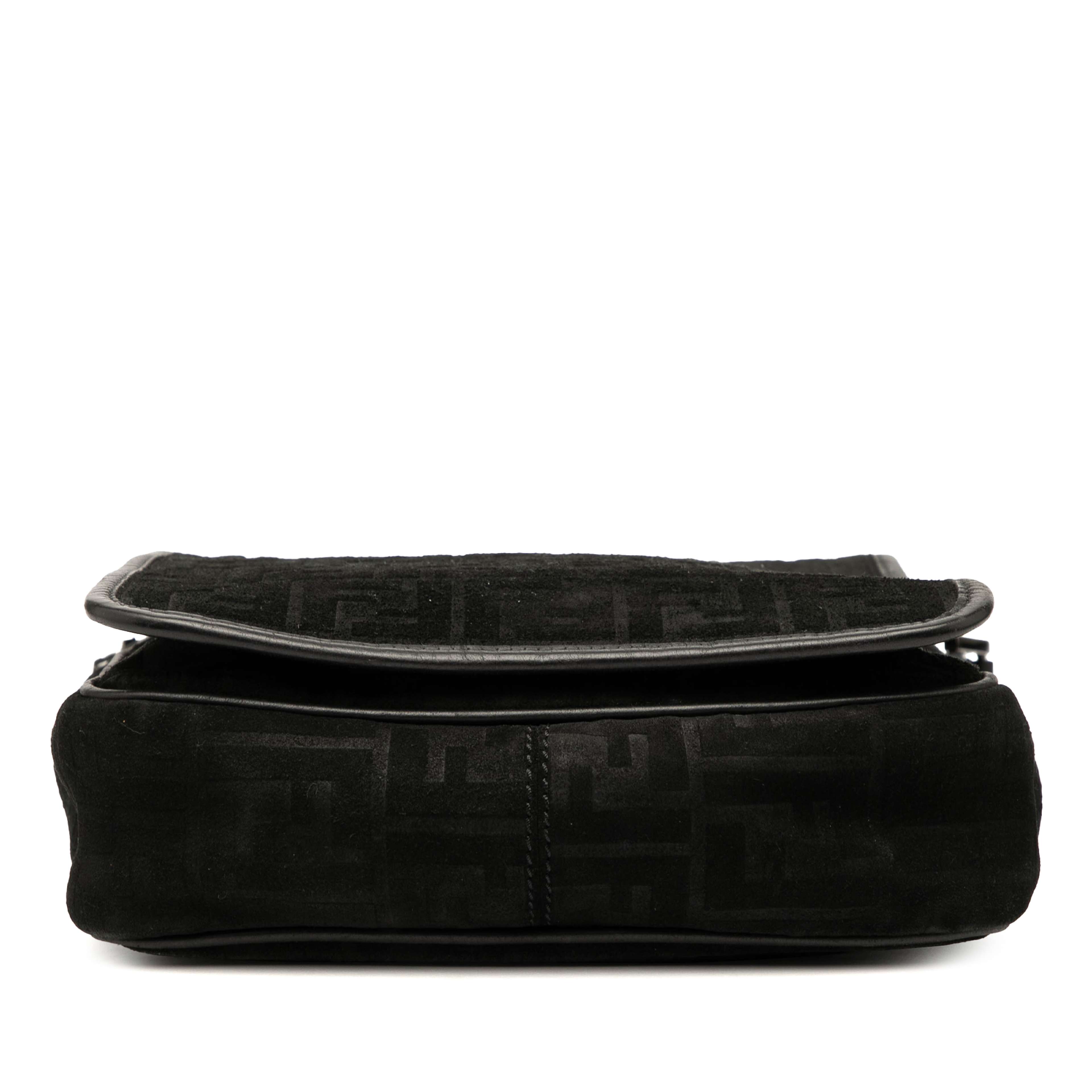 Fendi Zucca Suede Crossbody, från Luxclusif, i färgen black. Klicka för att öppna bilden i stort format