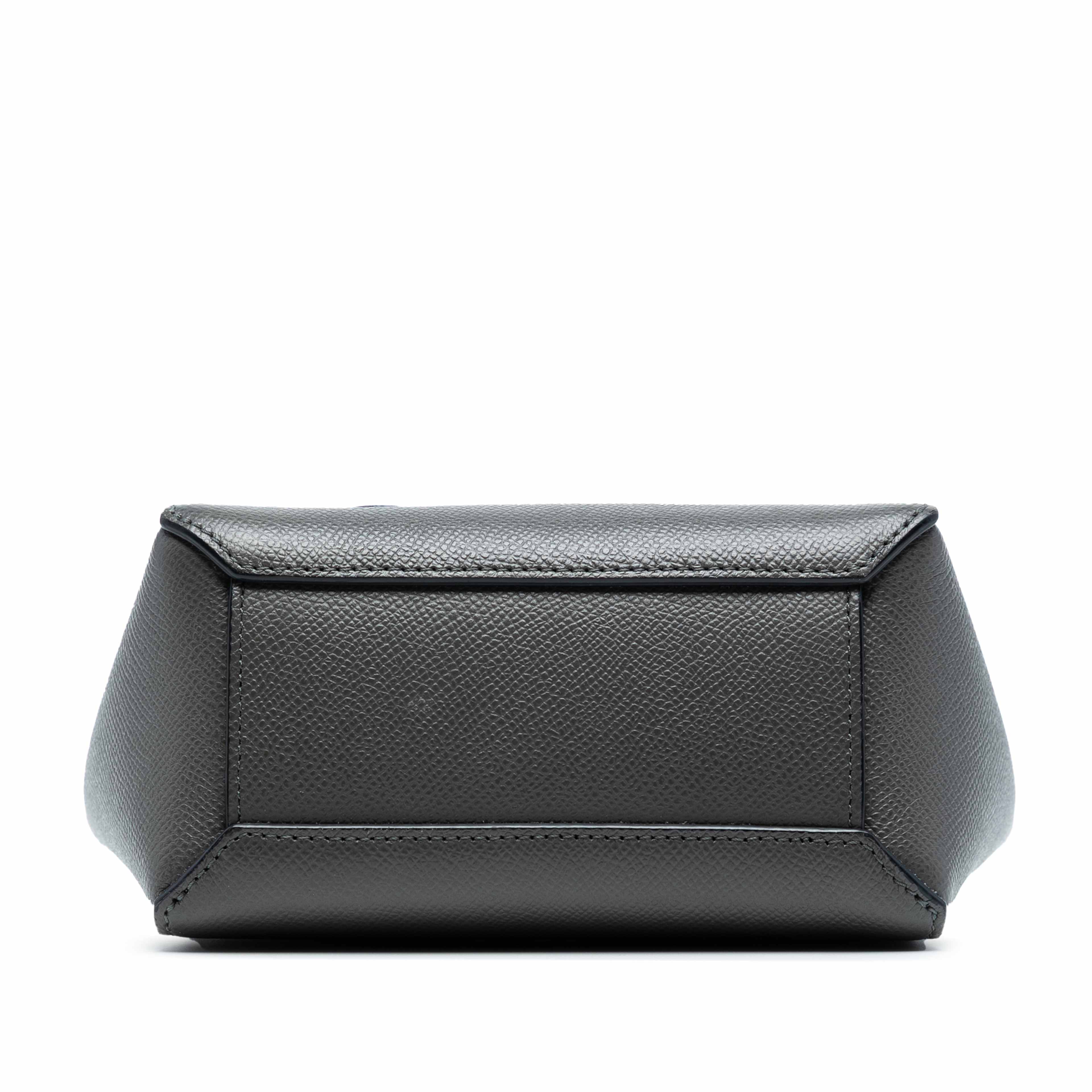 Celine Pico Grained Calfskin Belt Bag, från Luxclusif, i färgen dark gray. Klicka för att öppna bilden i stort format