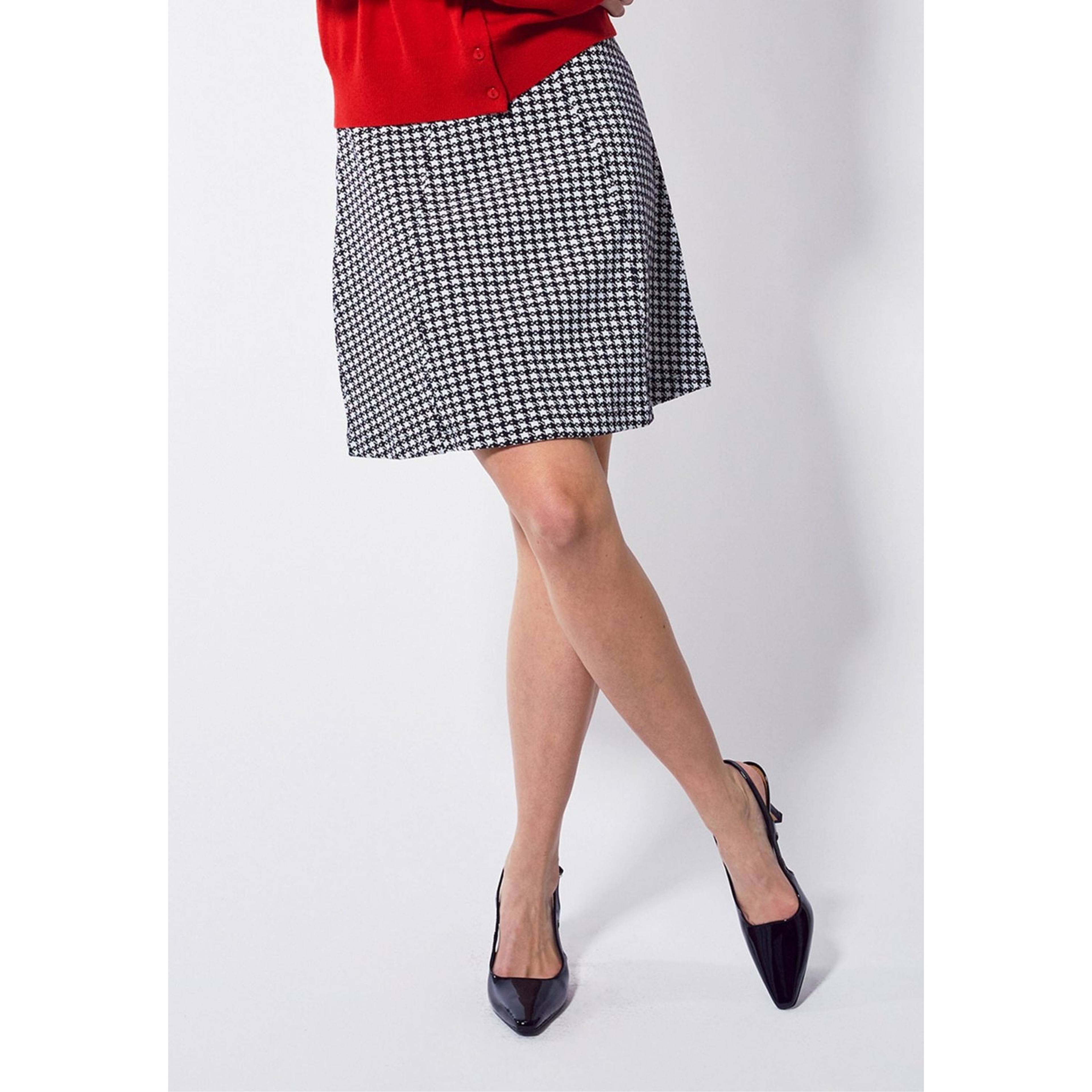 - Madeleine Dogtooth Skirt Black