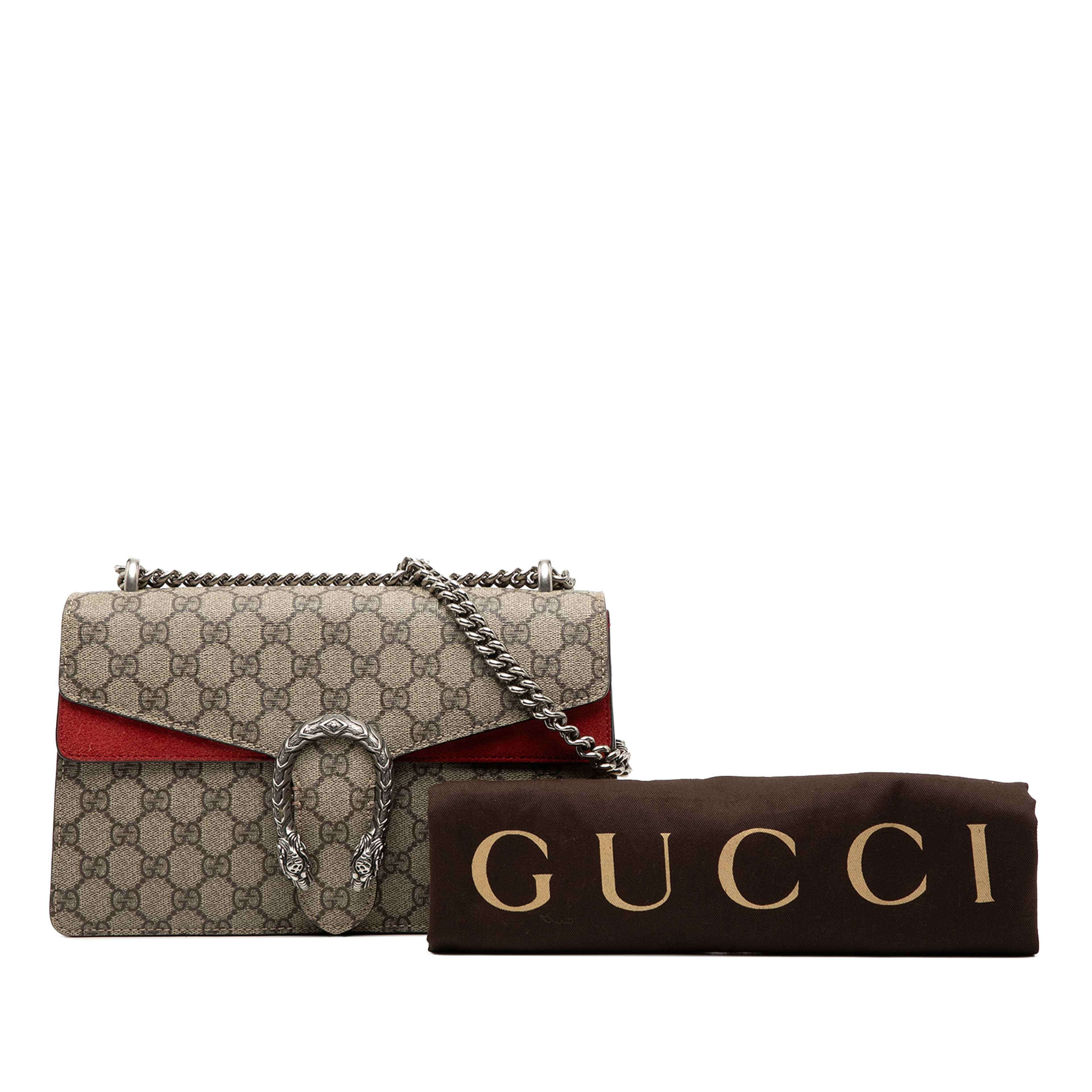 Gucci Medium Gg Supreme Dionysus Shoulder Bag, från Luxclusif, i färgen beige. Klicka för att öppna bilden i stort format