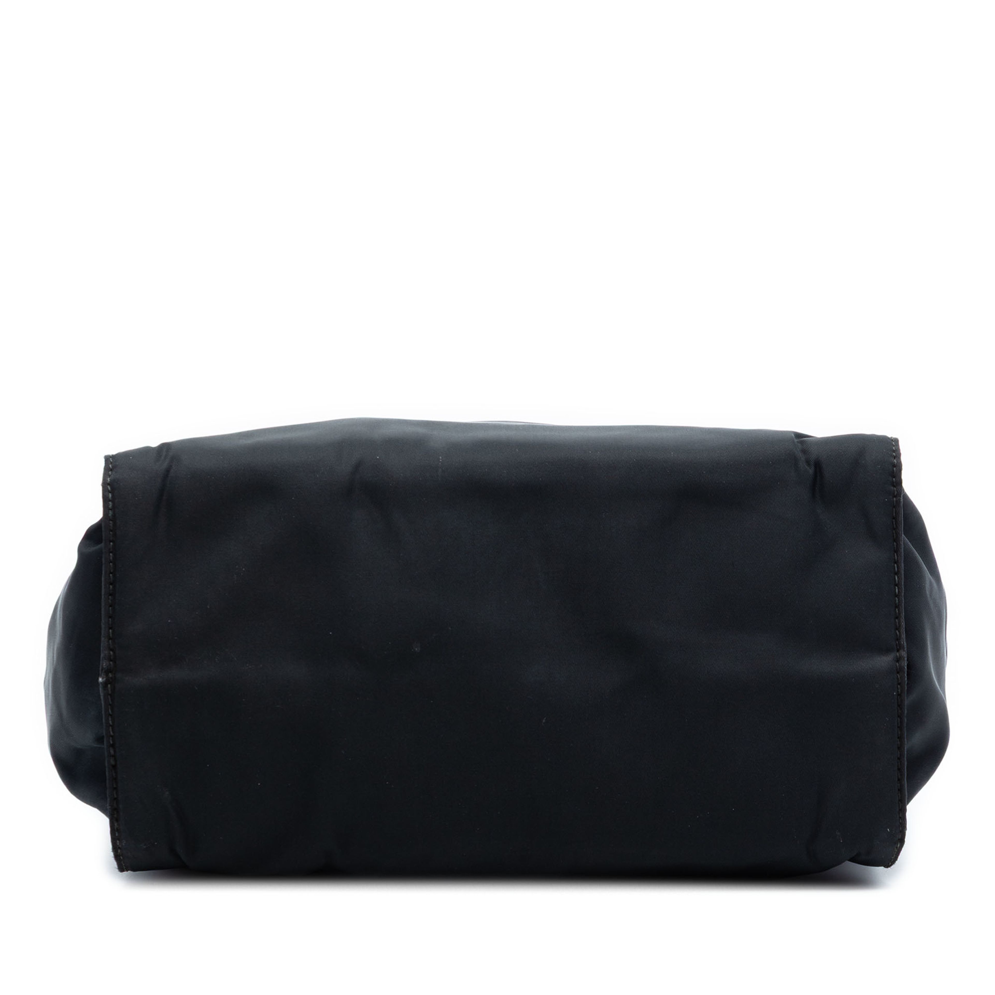 Prada Tessuto Metal Handle Bag, från Luxclusif, i färgen black. Klicka för att öppna bilden i stort format