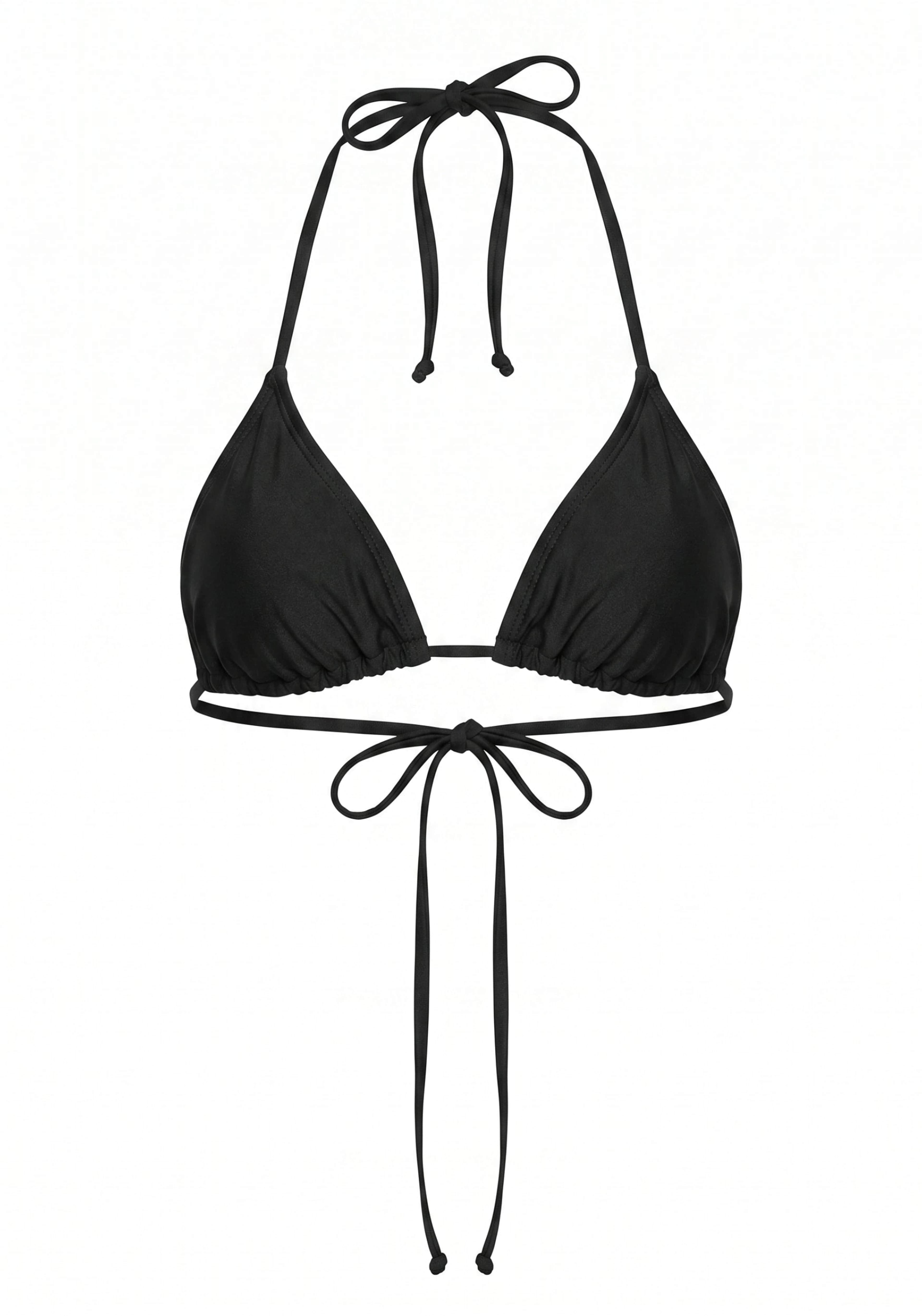 Swim Triangle Bikini Top, från Drop of Mindfulness, i färgen satin black stone. Klicka för att öppna bilden i stort format