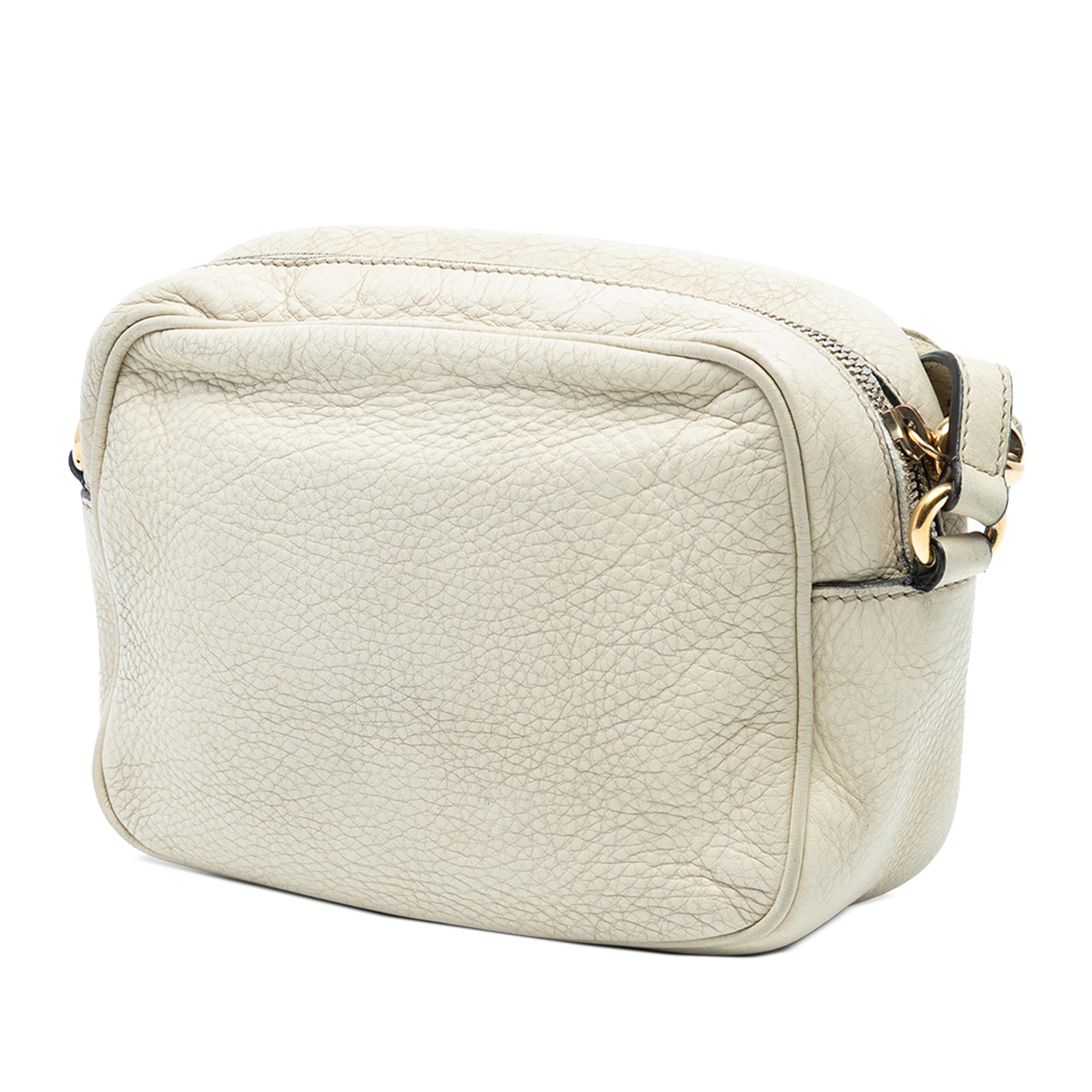 Gucci Leather Soho Disco Crossbody, från Luxclusif, i färgen vit. Klicka för att öppna bilden i stort format