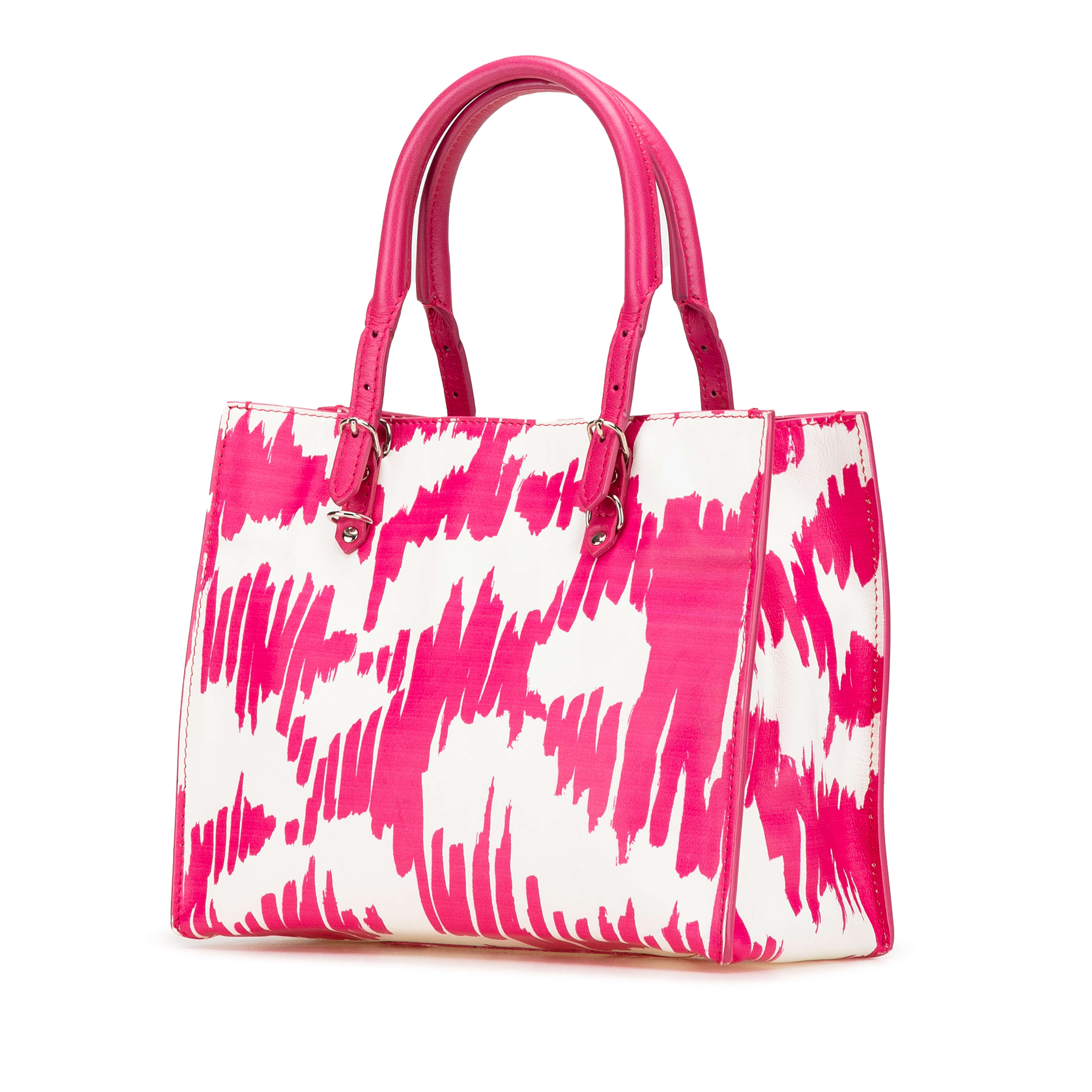 Balenciaga Mini Leather Papier A4 Satchel, från Luxclusif, i färgen pink. Klicka för att öppna bilden i stort format