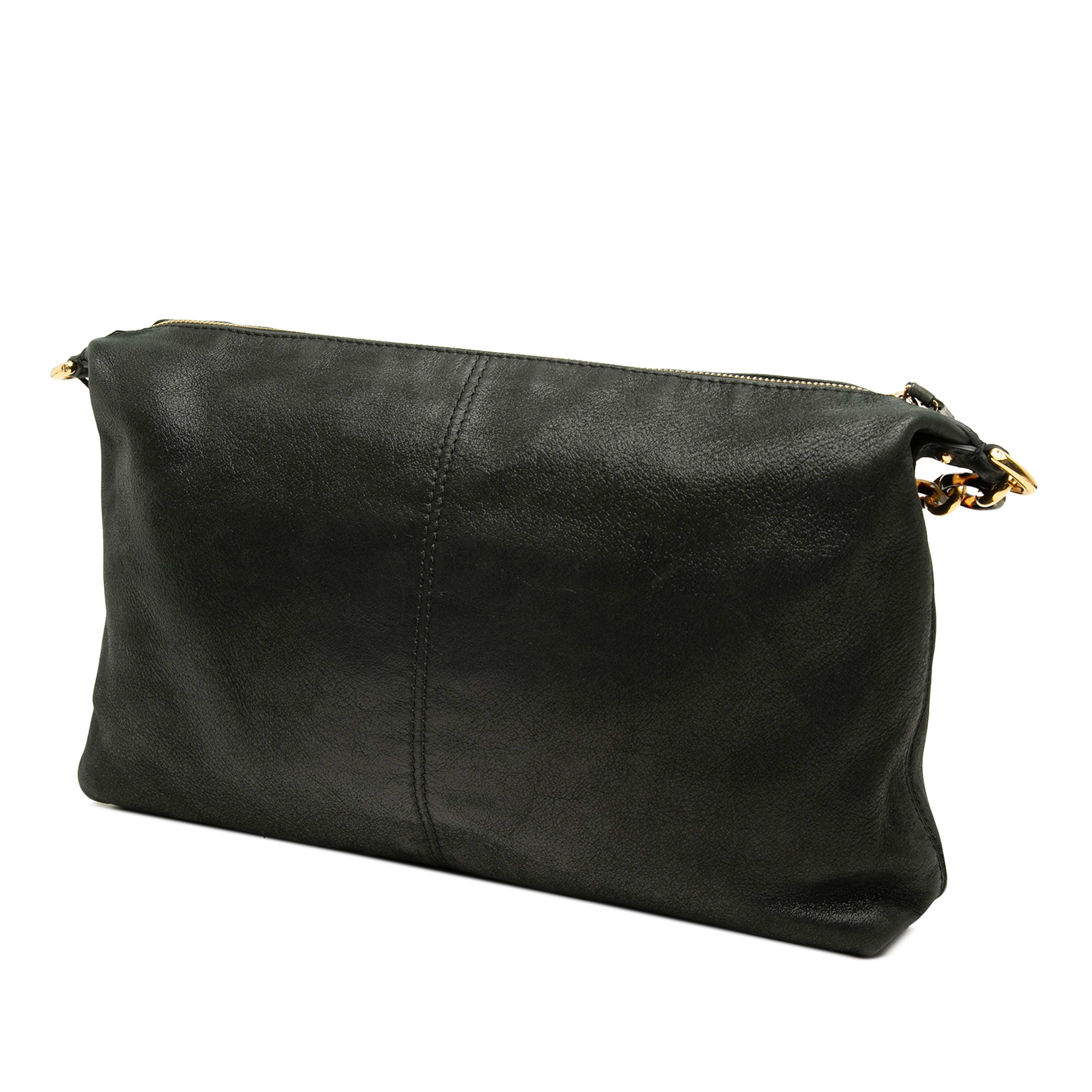 Fendi Metallic Calfskin Vitello Savana Forever Crossbody, från Luxclusif, i färgen svart. Klicka för att öppna bilden i stort format