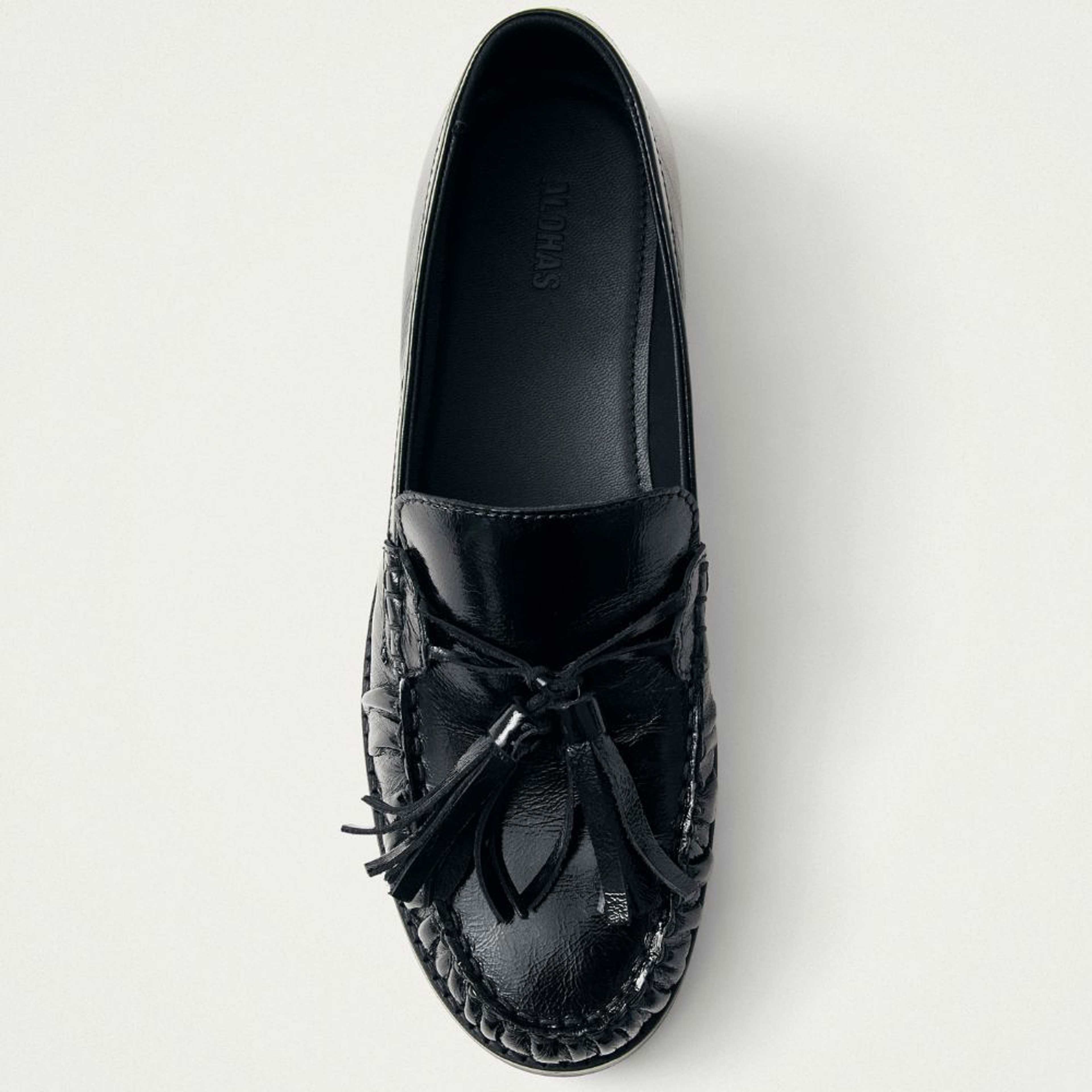 Marietta Onix Black Leather Loafers