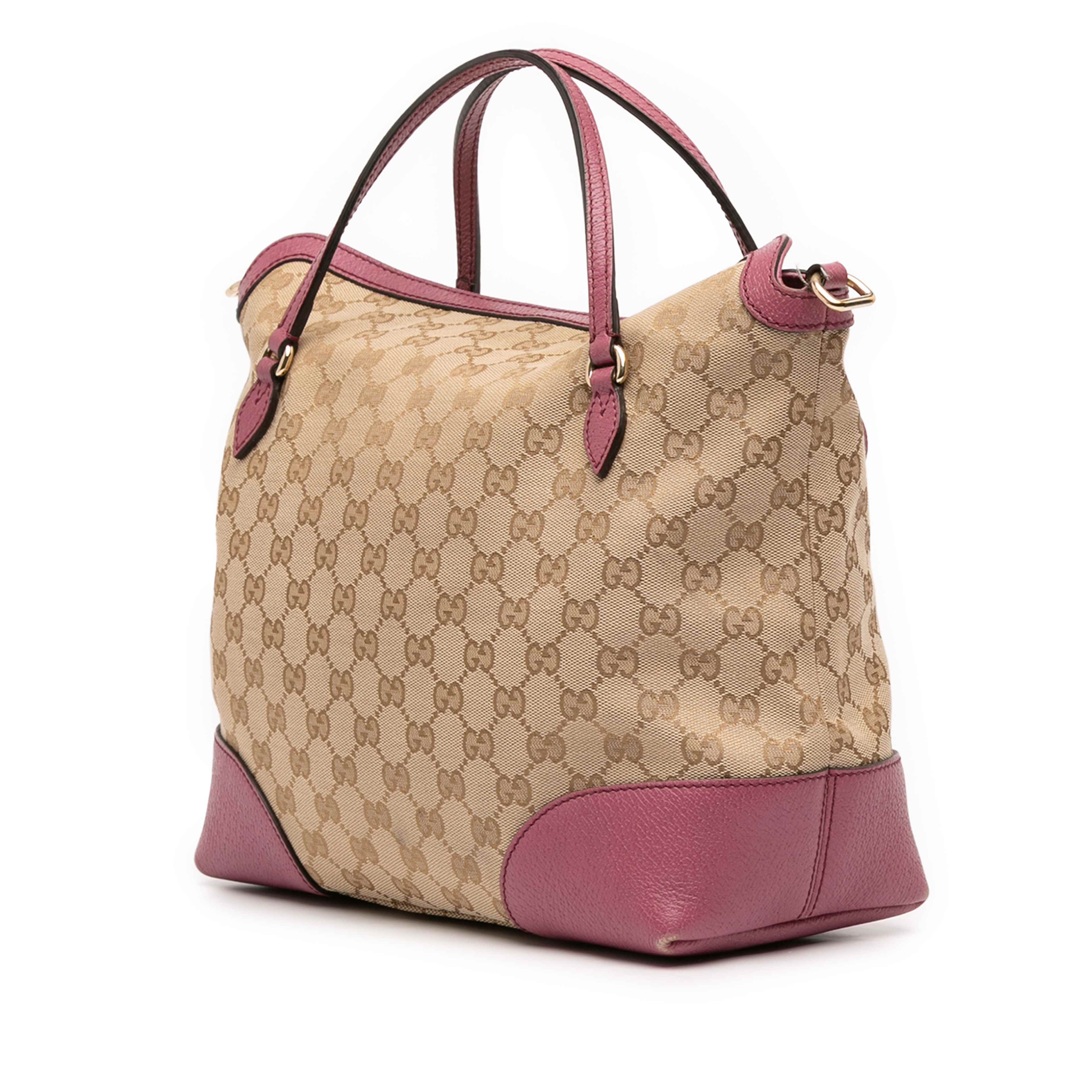 Gucci Medium Gg Canvas Bree Satchel, från Luxclusif, i färgen beige. Klicka för att öppna bilden i stort format