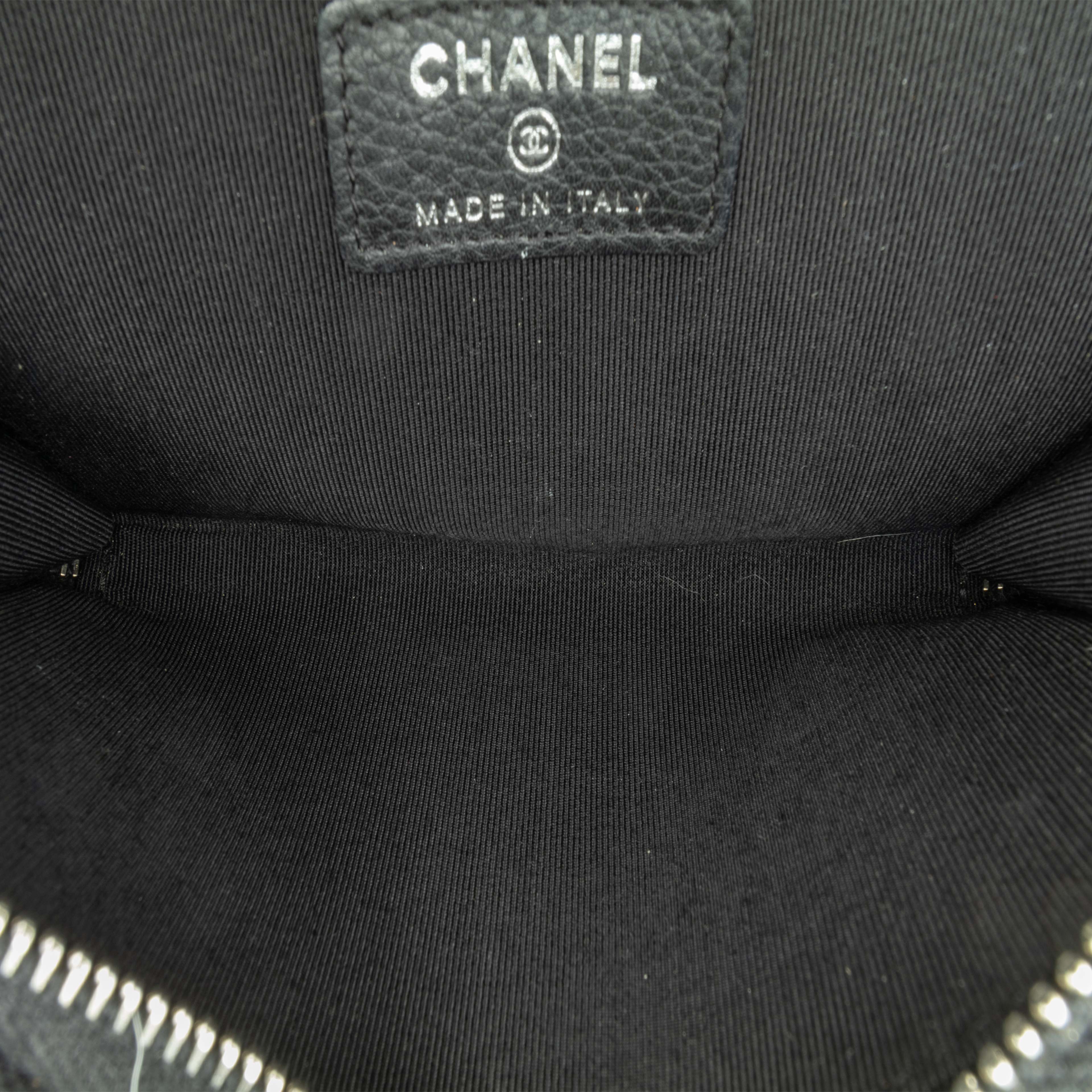 Chanel Bull Leather Studded Zip Wallet