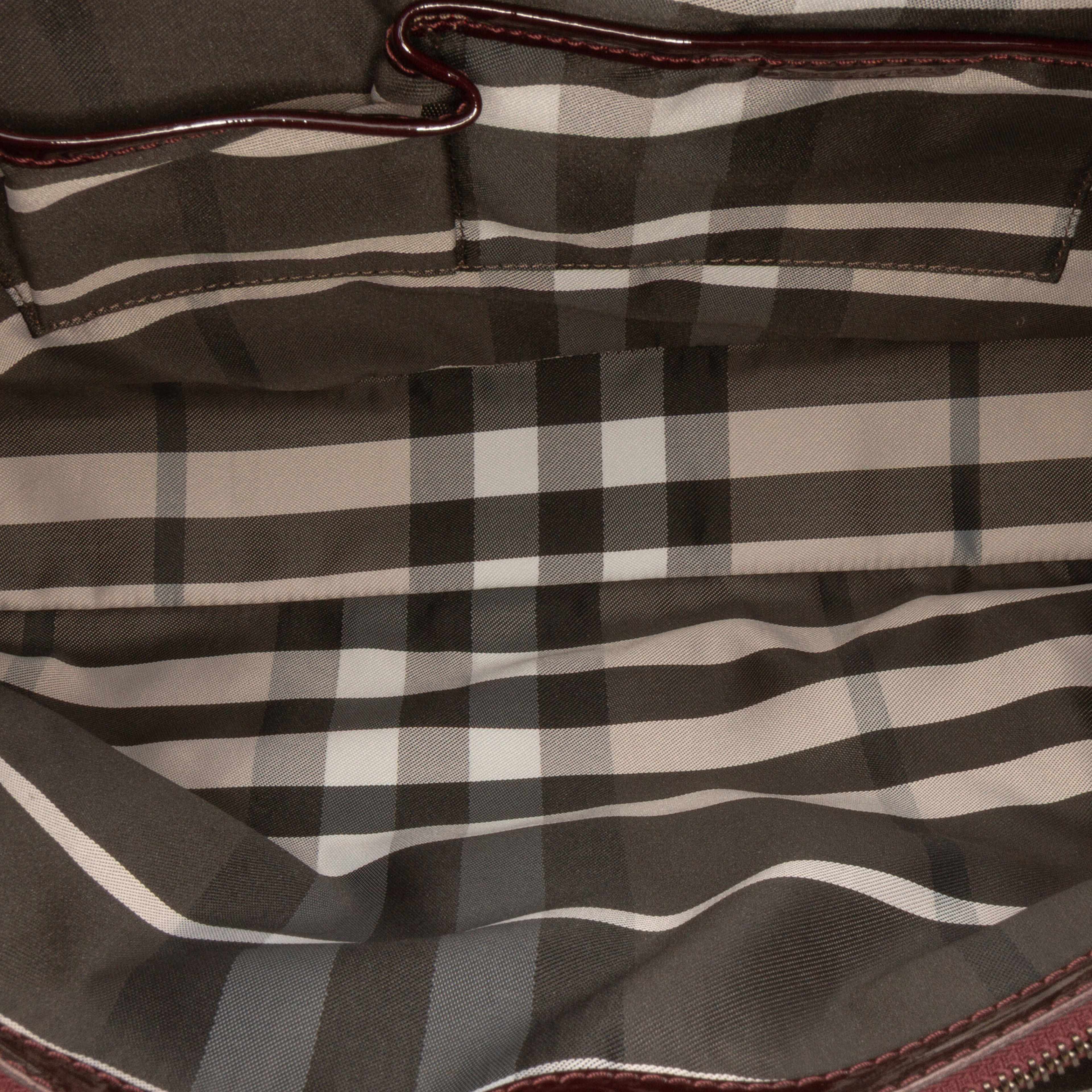 Burberry Large Quilted Patent Beaton Tote