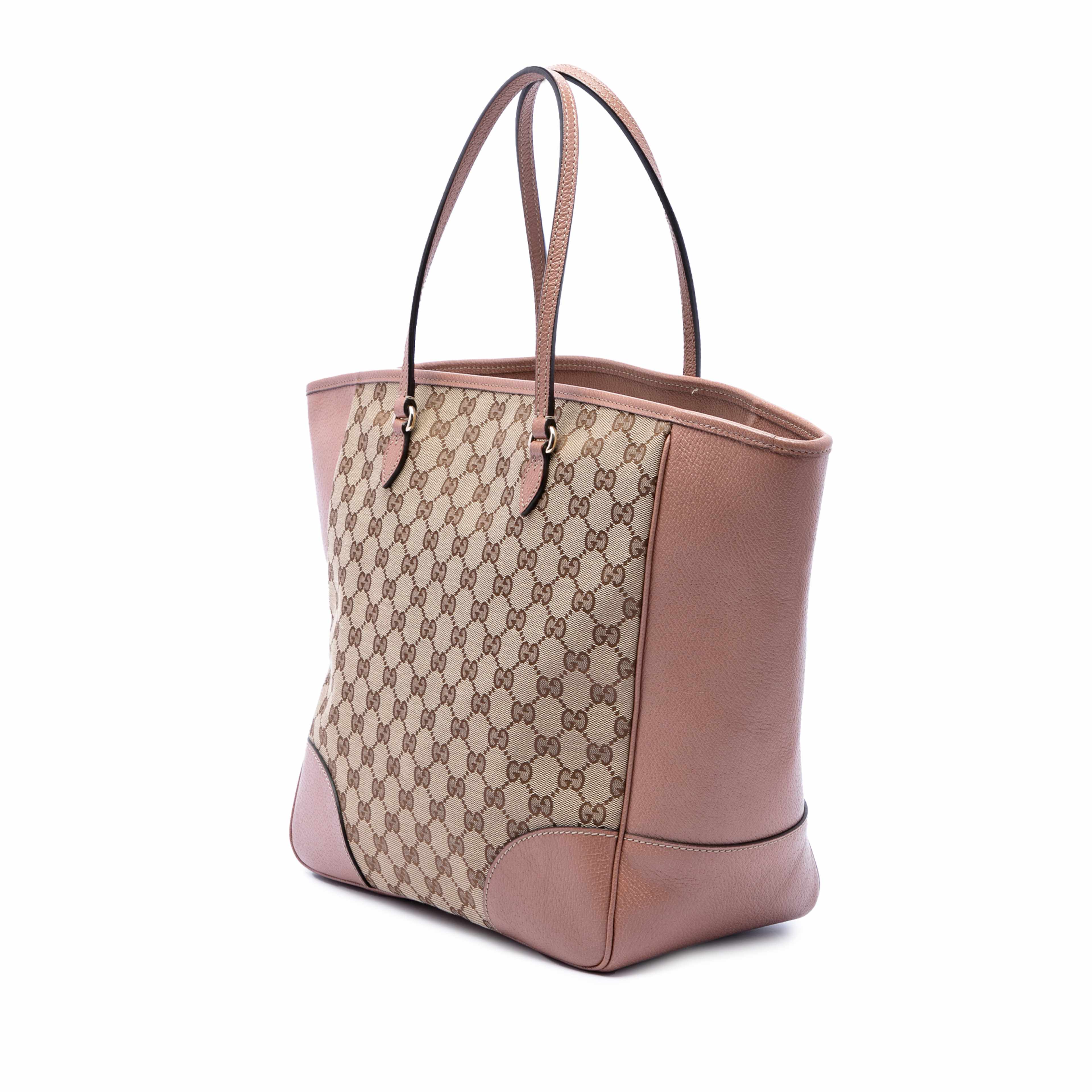 Gucci Gg Canvas And Leather Bree Tote, från Luxclusif, i färgen beige. Klicka för att öppna bilden i stort format