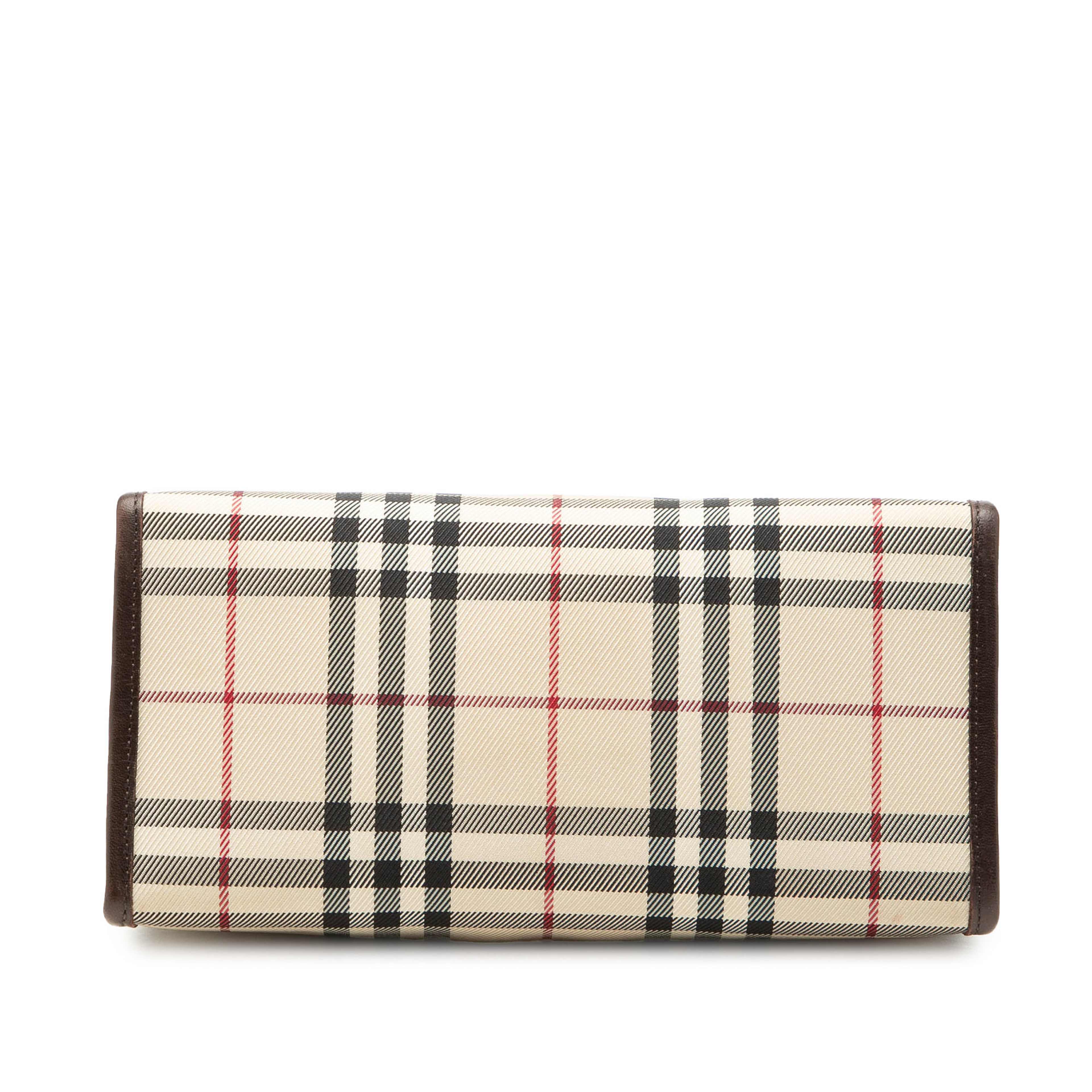 Burberry House Check Canvas Handbag, från Luxclusif, i färgen beige. Klicka för att öppna bilden i stort format