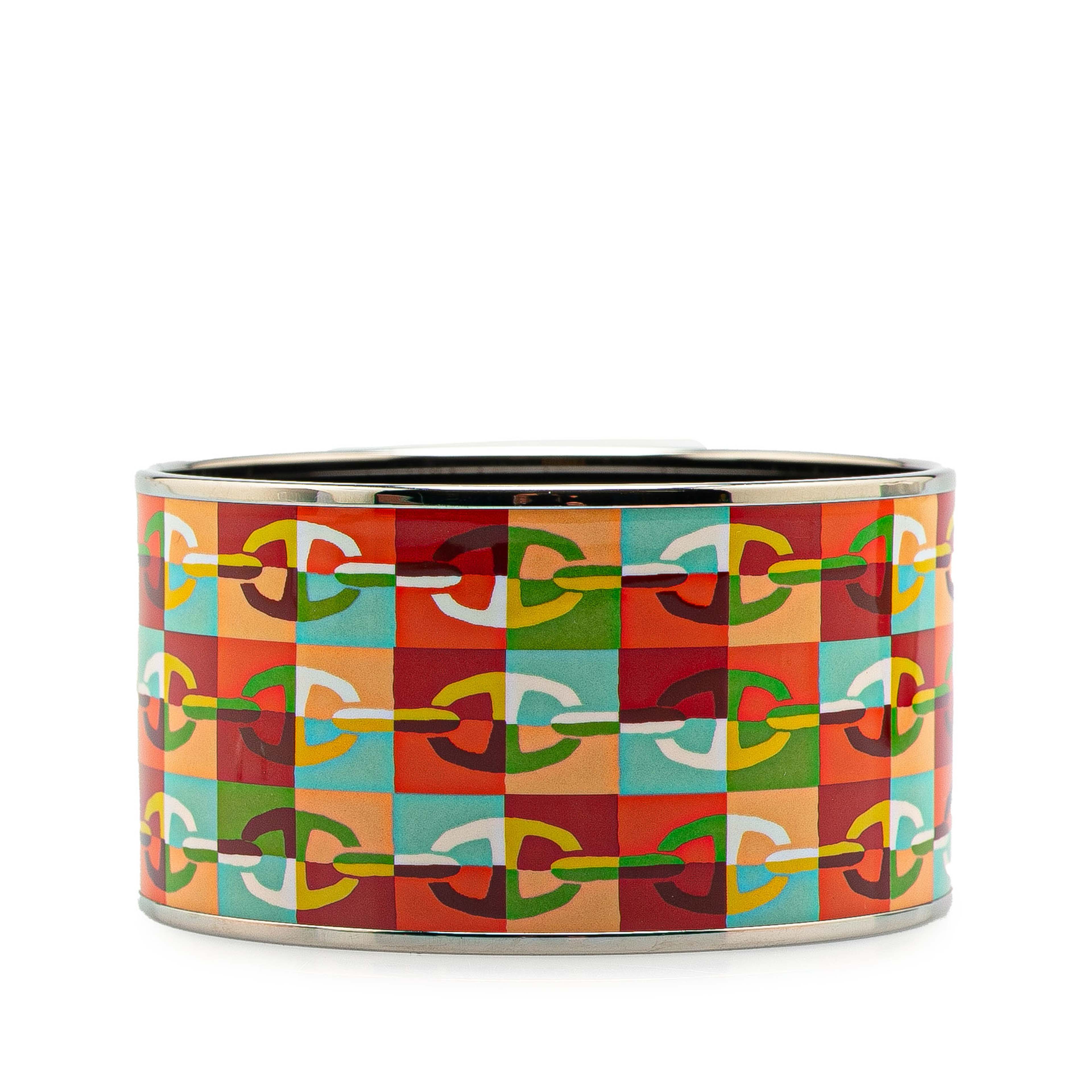 Hermès Extra Wide Chain D Ancre Enamel Bangle 65