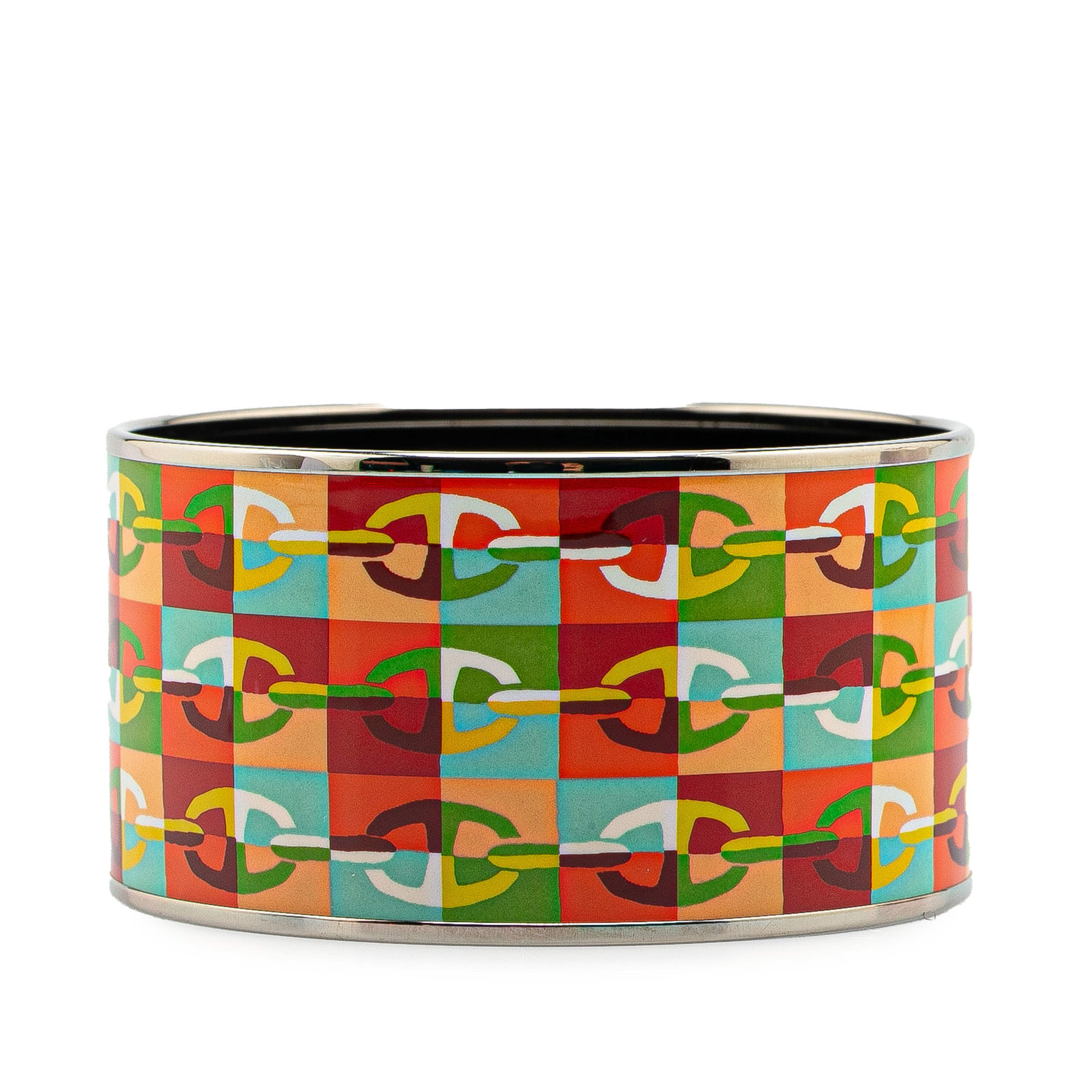Hermès Extra Wide Chain D Ancre Enamel Bangle 65