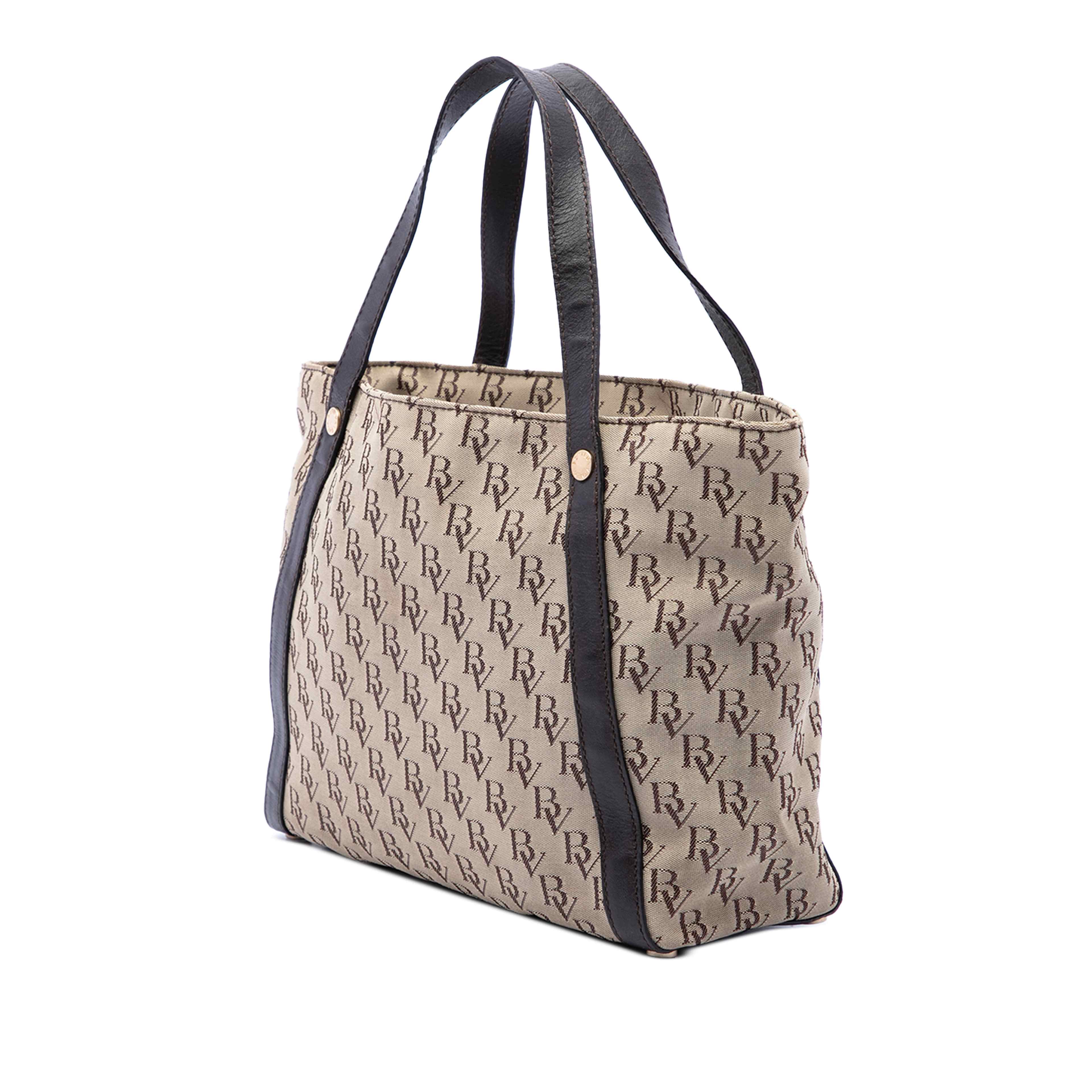 Bottega Veneta Bv Monogram Jacquard Tote, från Luxclusif, i färgen beige. Klicka för att öppna bilden i stort format