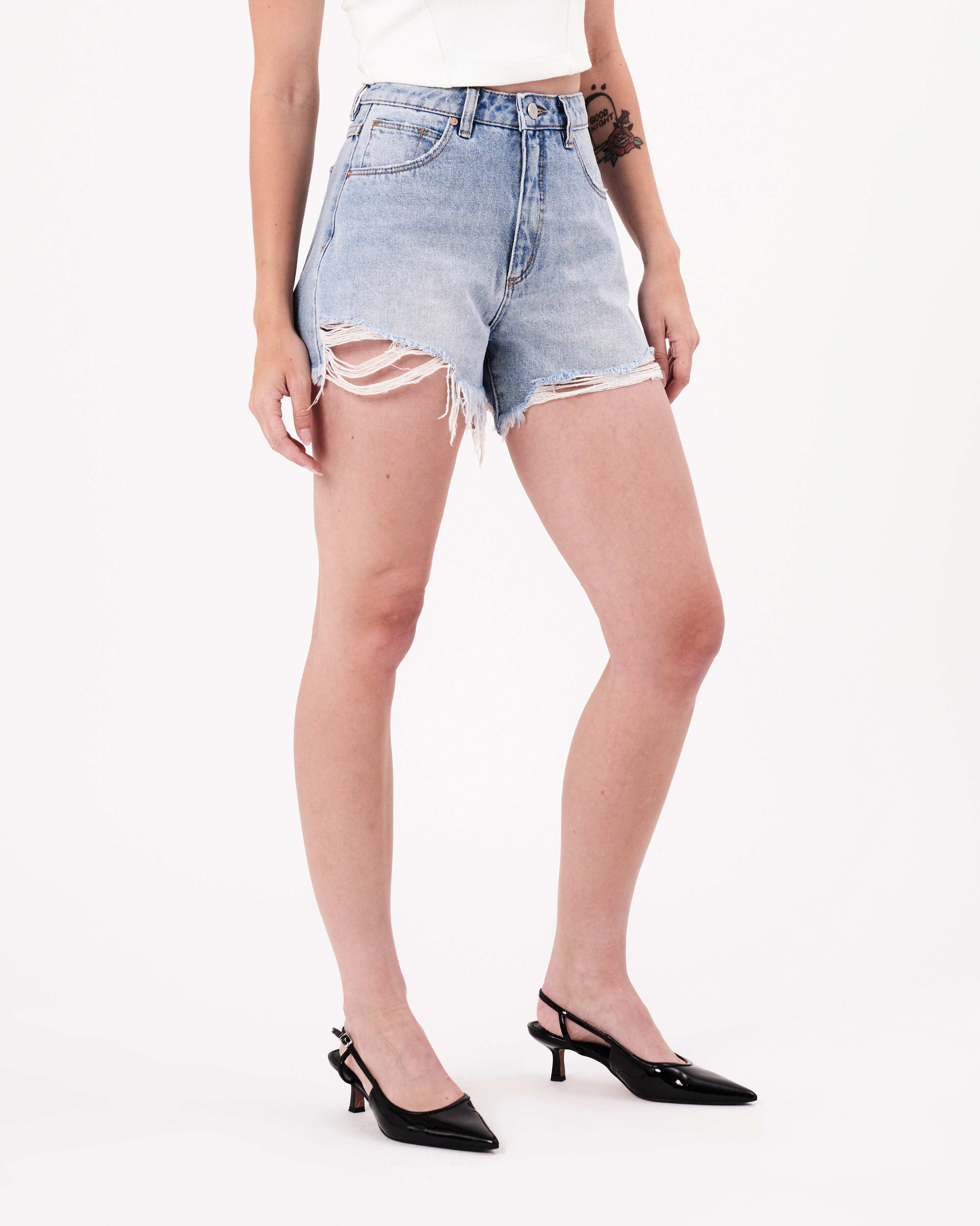 Venice Short Cindy  Rip Distressed Blue