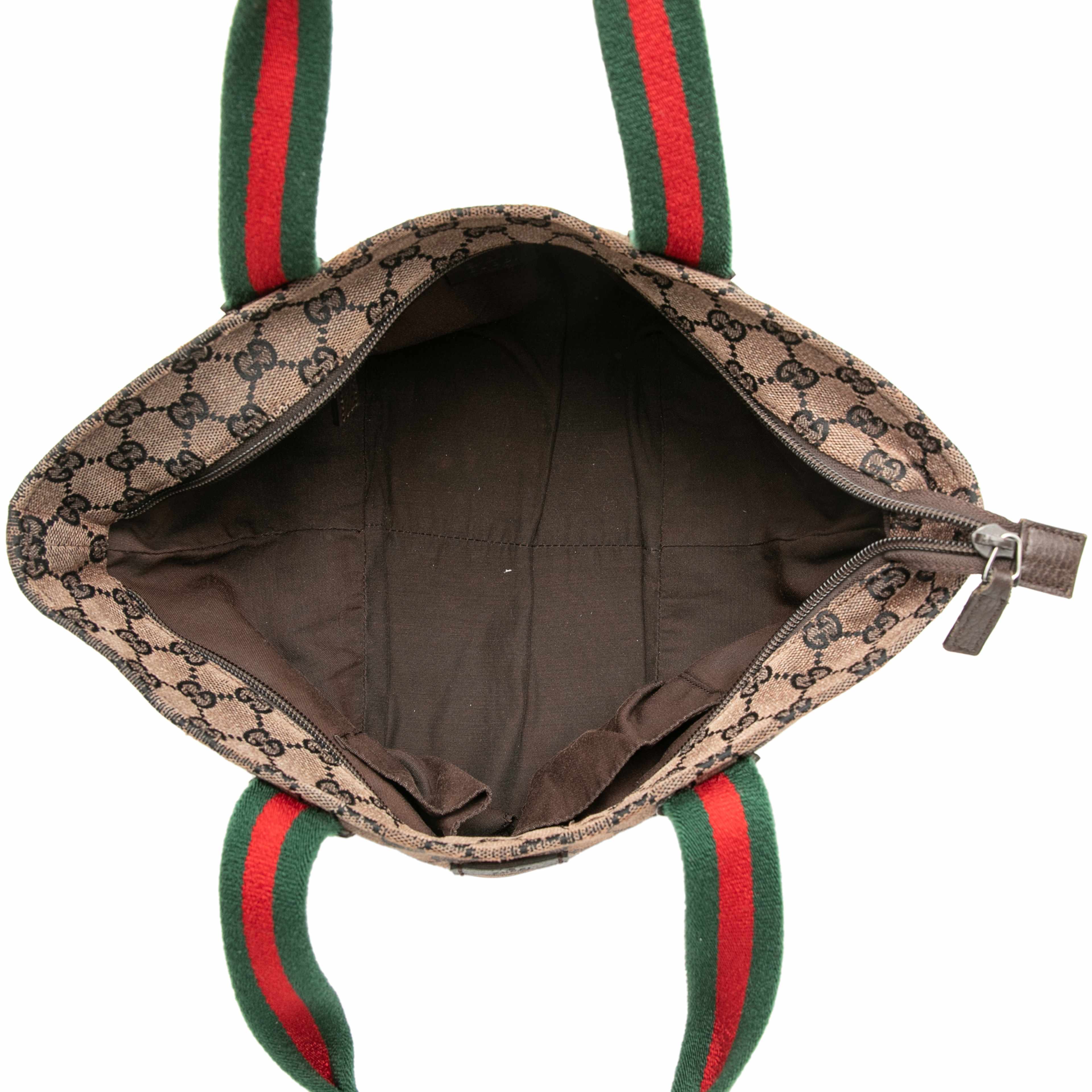 Gucci Gg Canvas Web Handbag, från Luxclusif, i färgen brown. Klicka för att öppna bilden i stort format