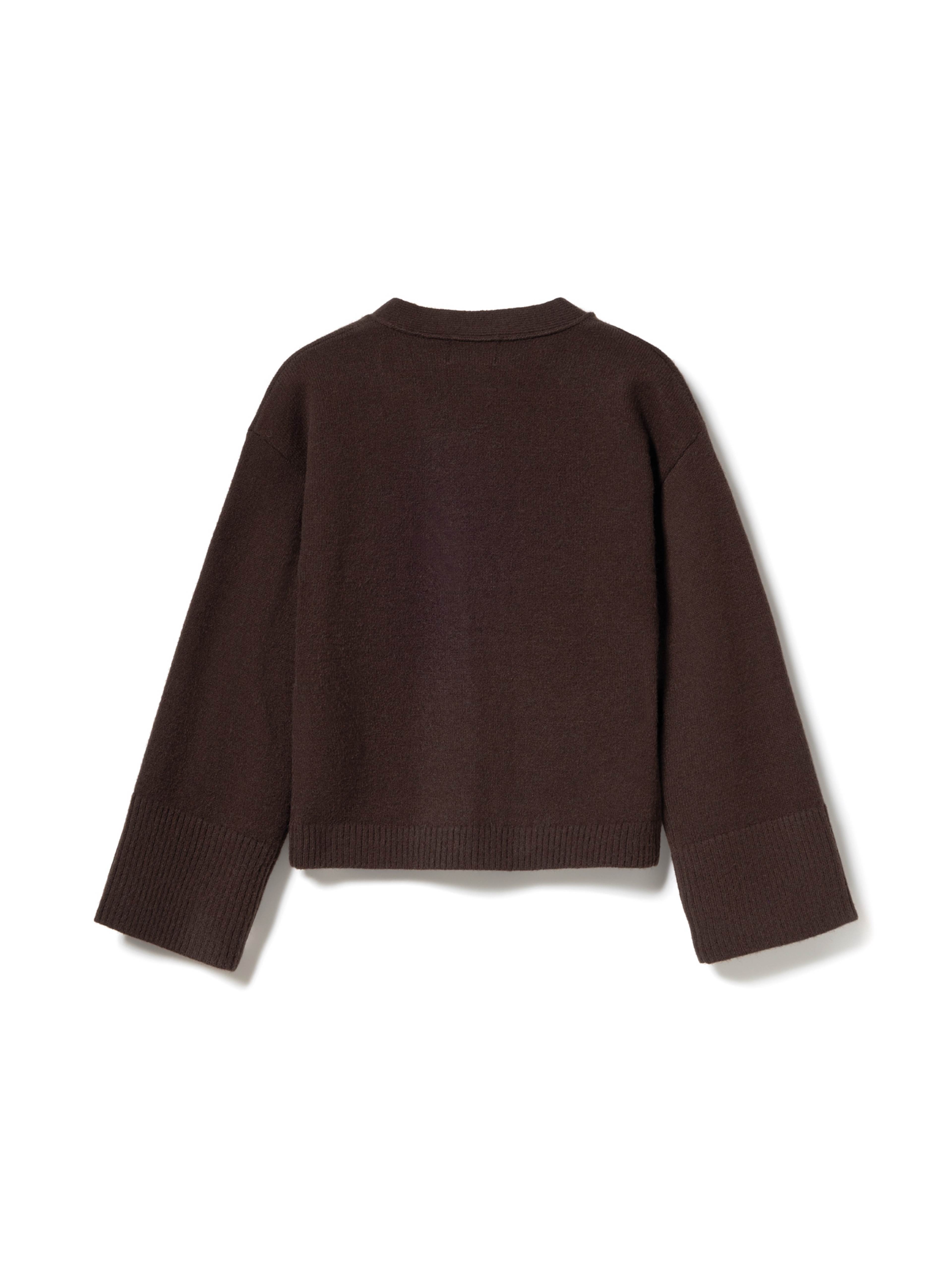 Lenyx Knit Cardigan - Chocolate, från Noella, i färgen chocolate. Klicka för att öppna bilden i stort format