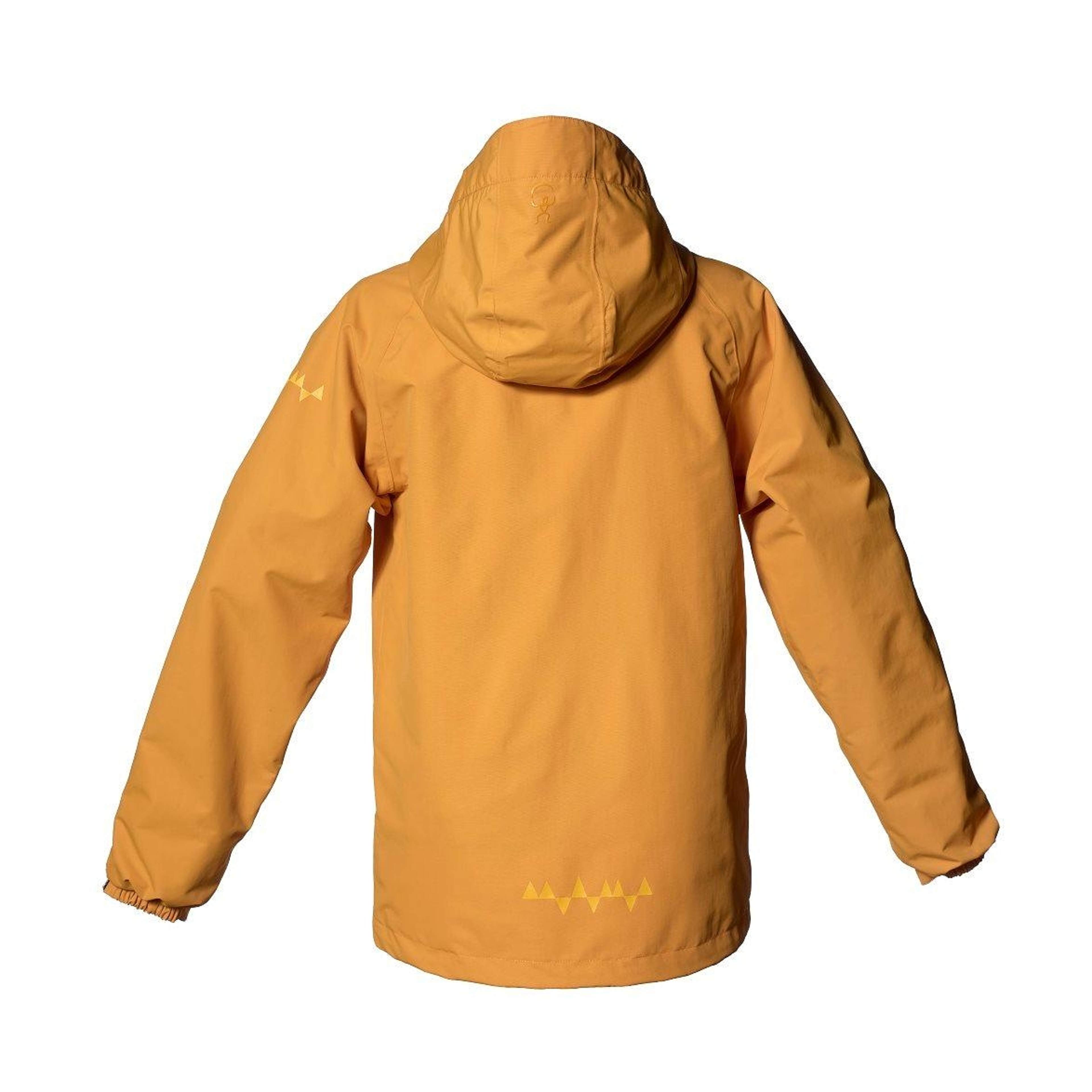 Monsune Hardshell Jacket, från ISBJÖRN of Sweden, i färgen saffron. Klicka för att öppna bilden i stort format