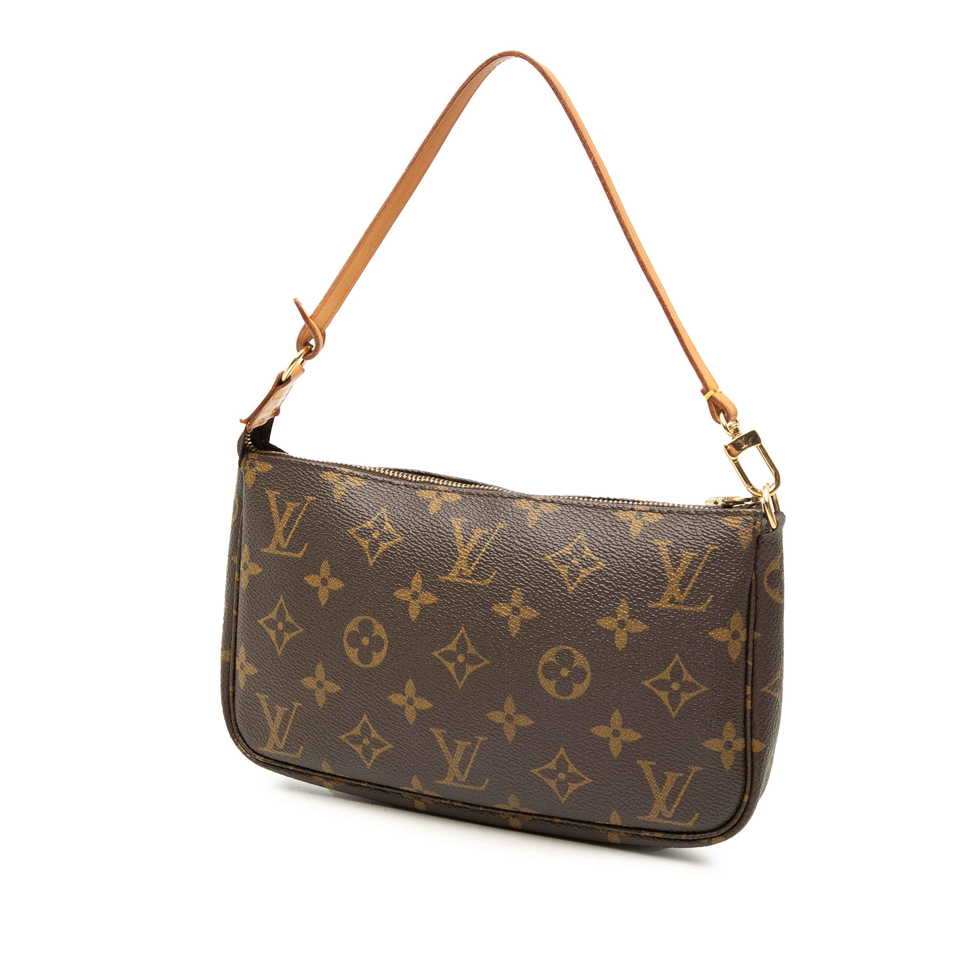 Louis Vuitton Monogram Pochette Accessoires, från Luxclusif, i färgen brun. Klicka för att öppna bilden i stort format