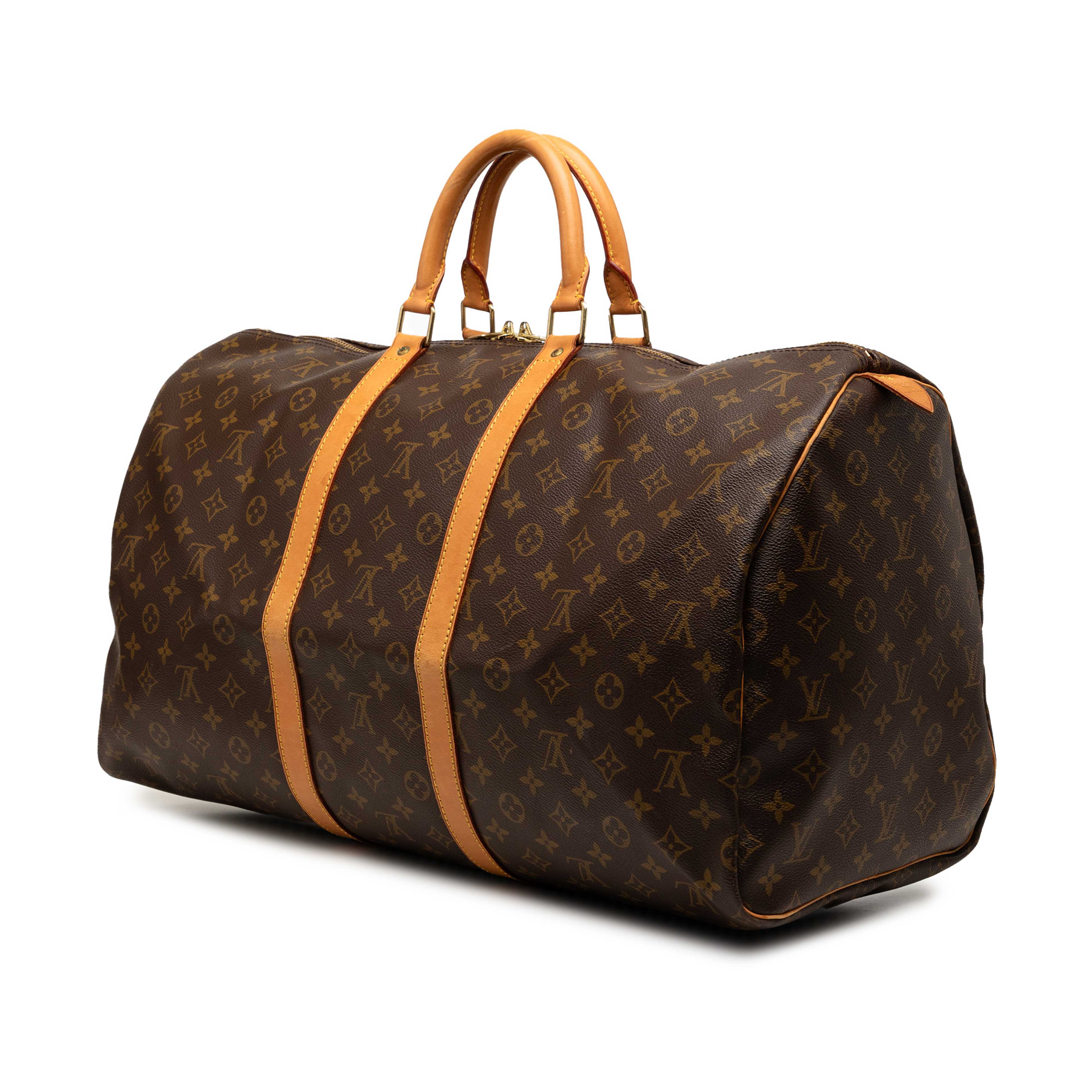 Louis Vuitton Monogram Keepall 55, från Luxclusif, i färgen brown. Klicka för att öppna bilden i stort format