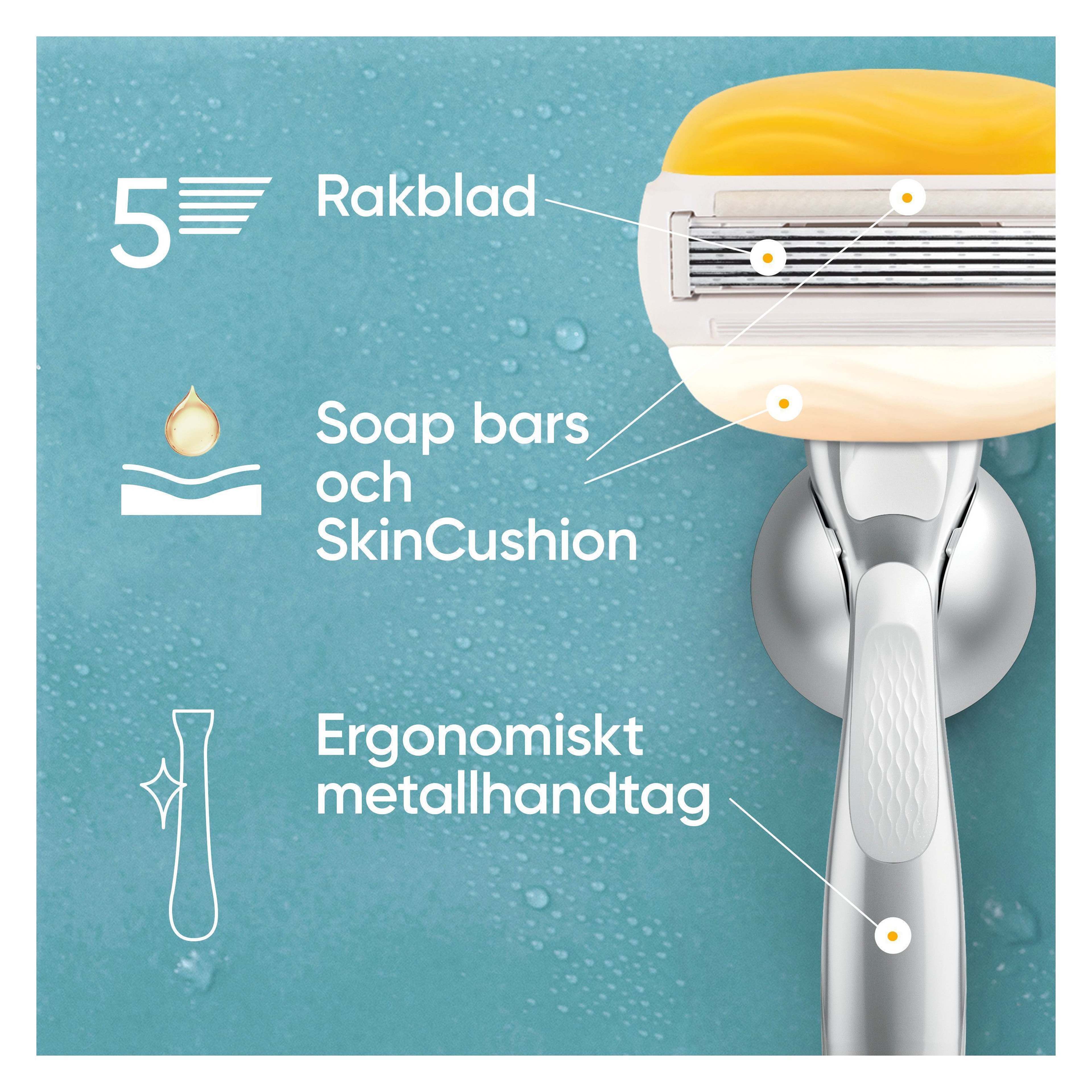 Gillette Venus Pro ComfortGlide Coconut & Olay rakblad, 3 st