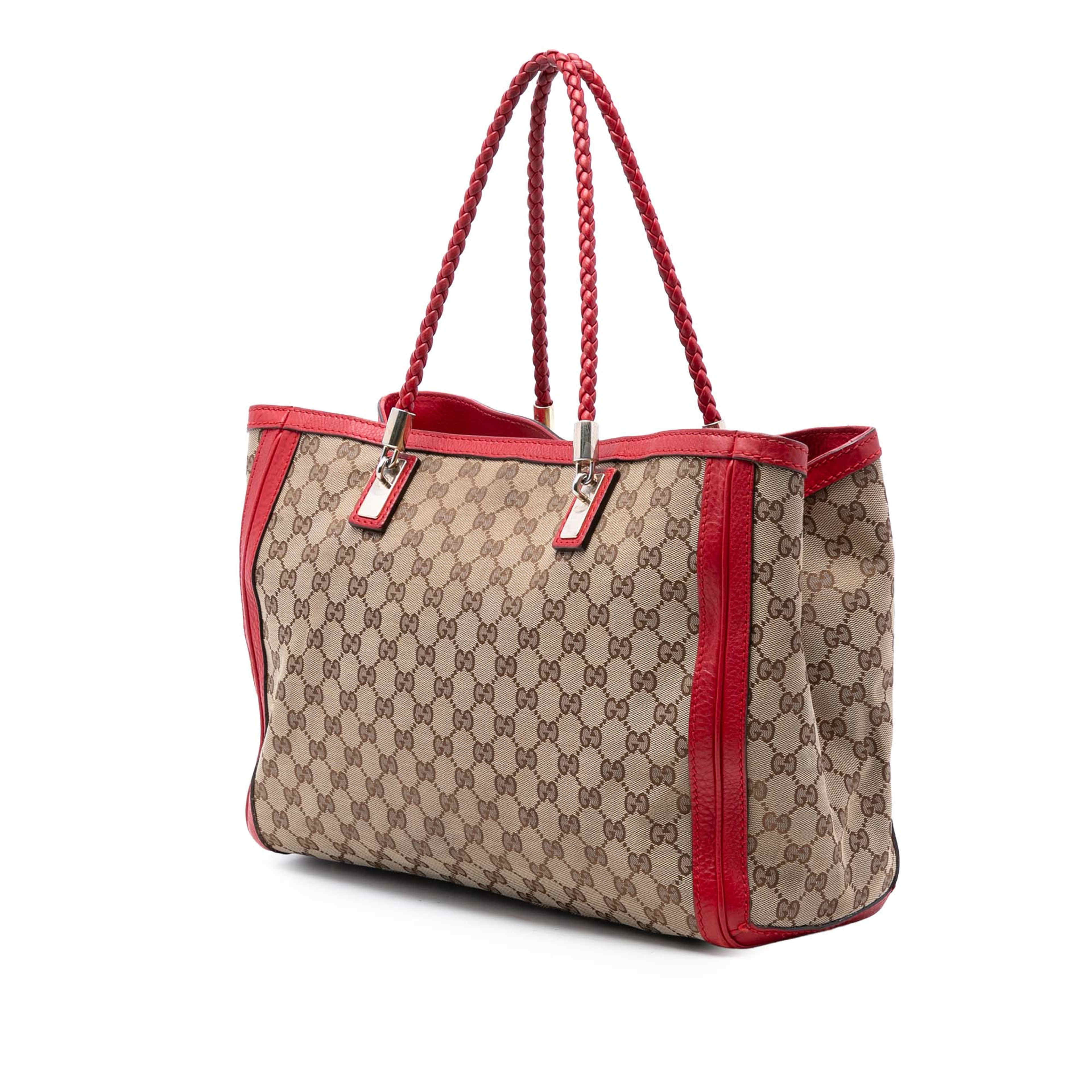 Gucci Medium Gg Canvas Bella Tote, från Luxclusif, i färgen beige. Klicka för att öppna bilden i stort format