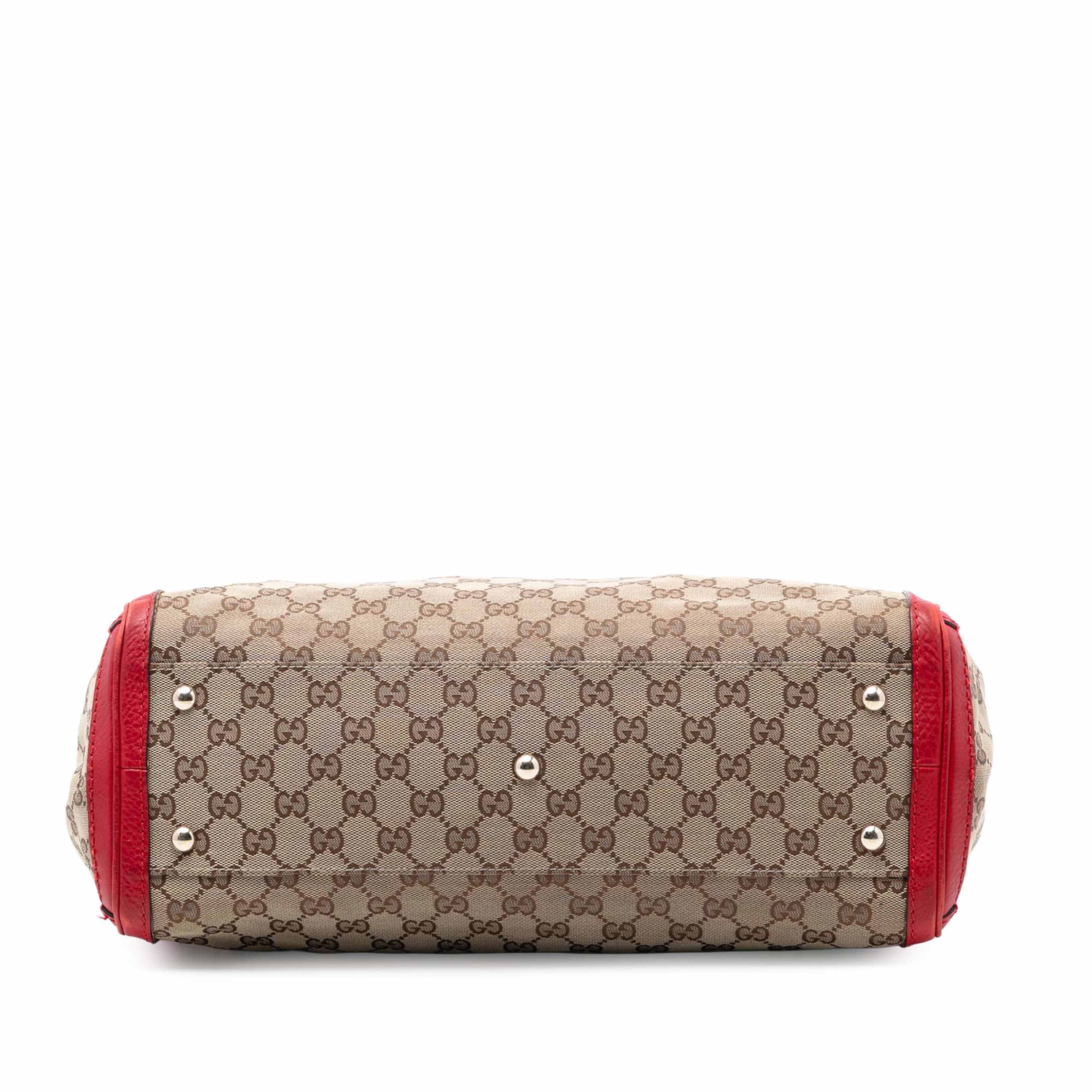 Gucci Medium Gg Canvas Bella Tote, från Luxclusif, i färgen beige. Klicka för att öppna bilden i stort format