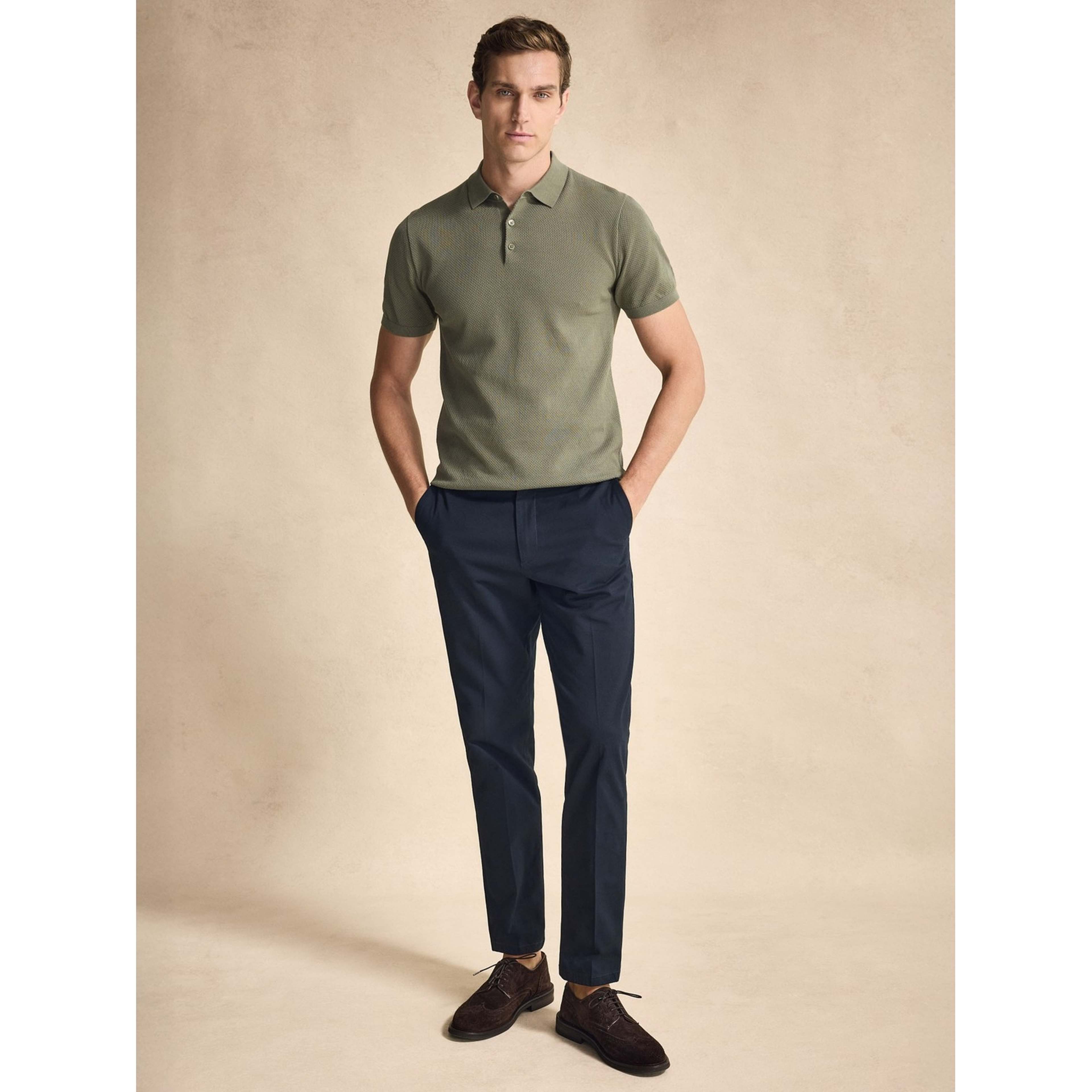 Cotton Texture Knitted Ss Polo Sweater (vincent)