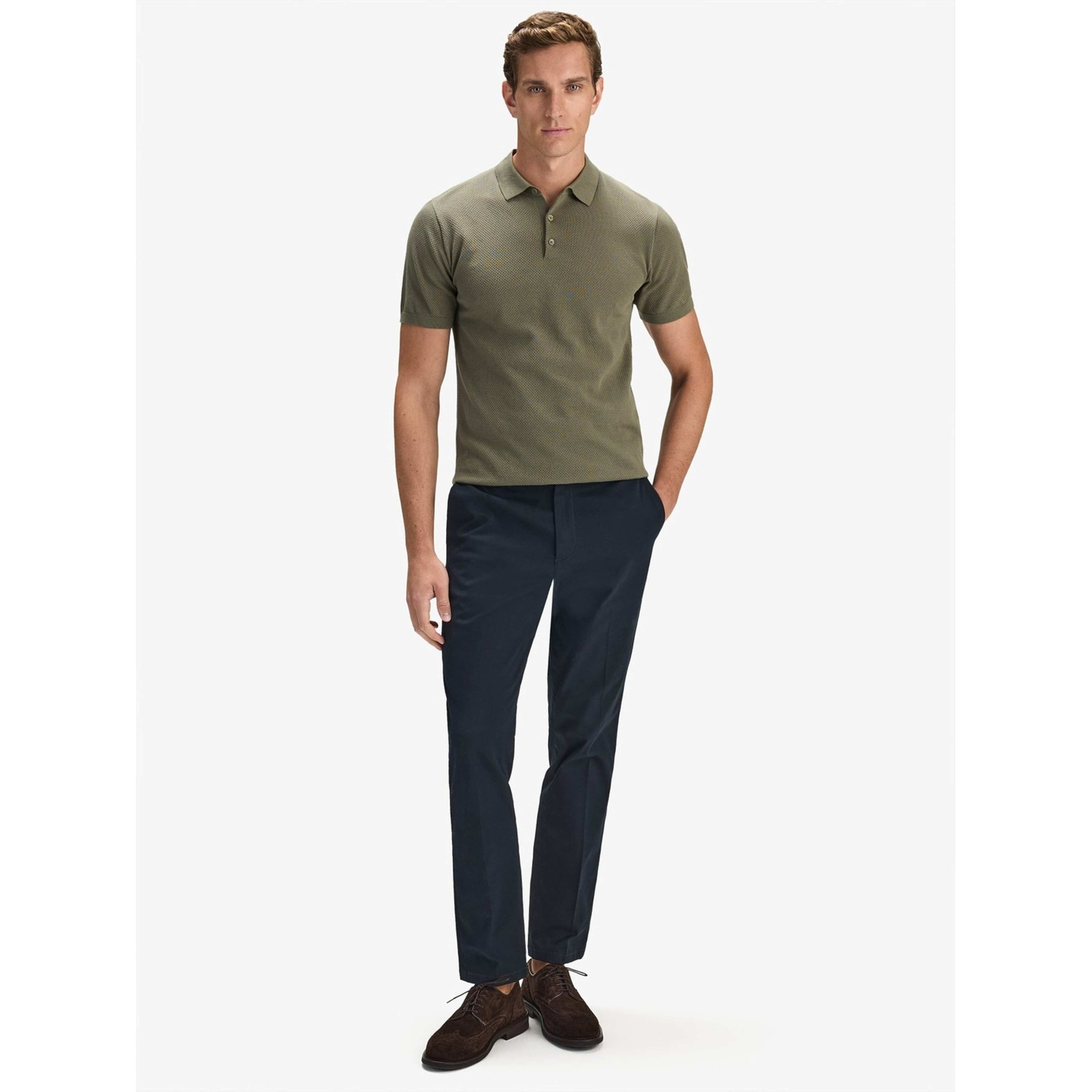 Cotton Texture Knitted Ss Polo Sweater (vincent)