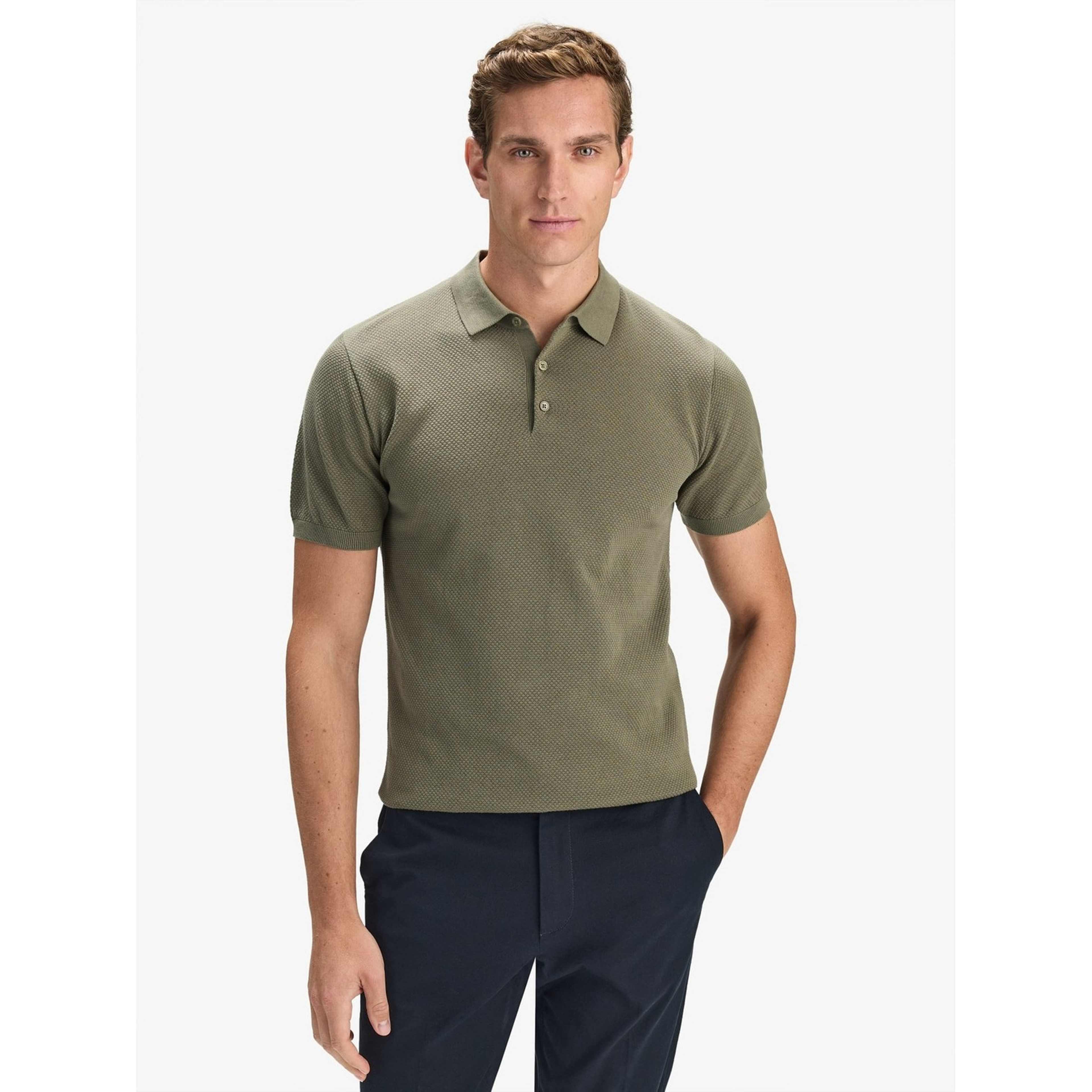 Cotton Texture Knitted Ss Polo Sweater (vincent)