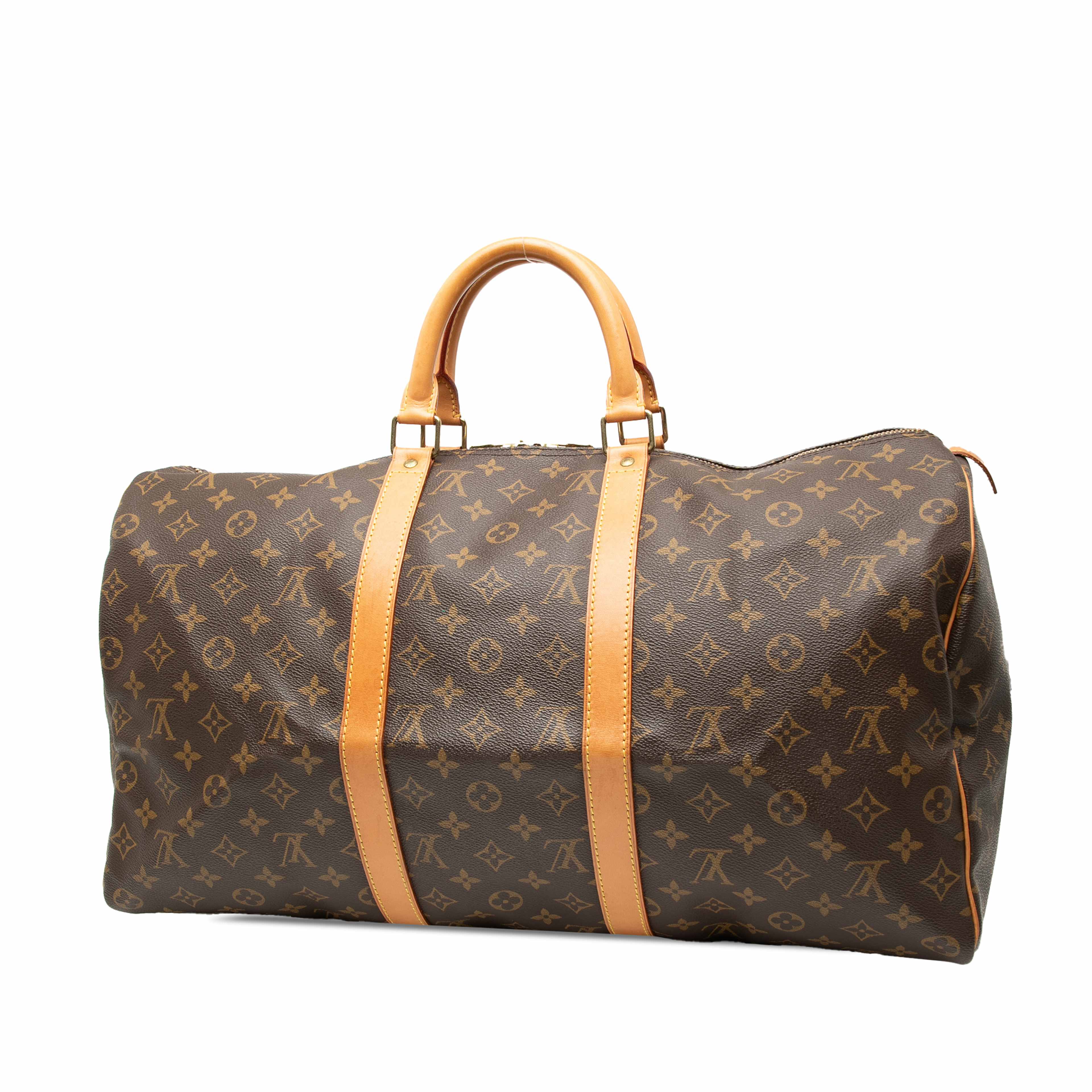 Louis Vuitton Monogram Keepall 50, från Luxclusif, i färgen brown. Klicka för att öppna bilden i stort format