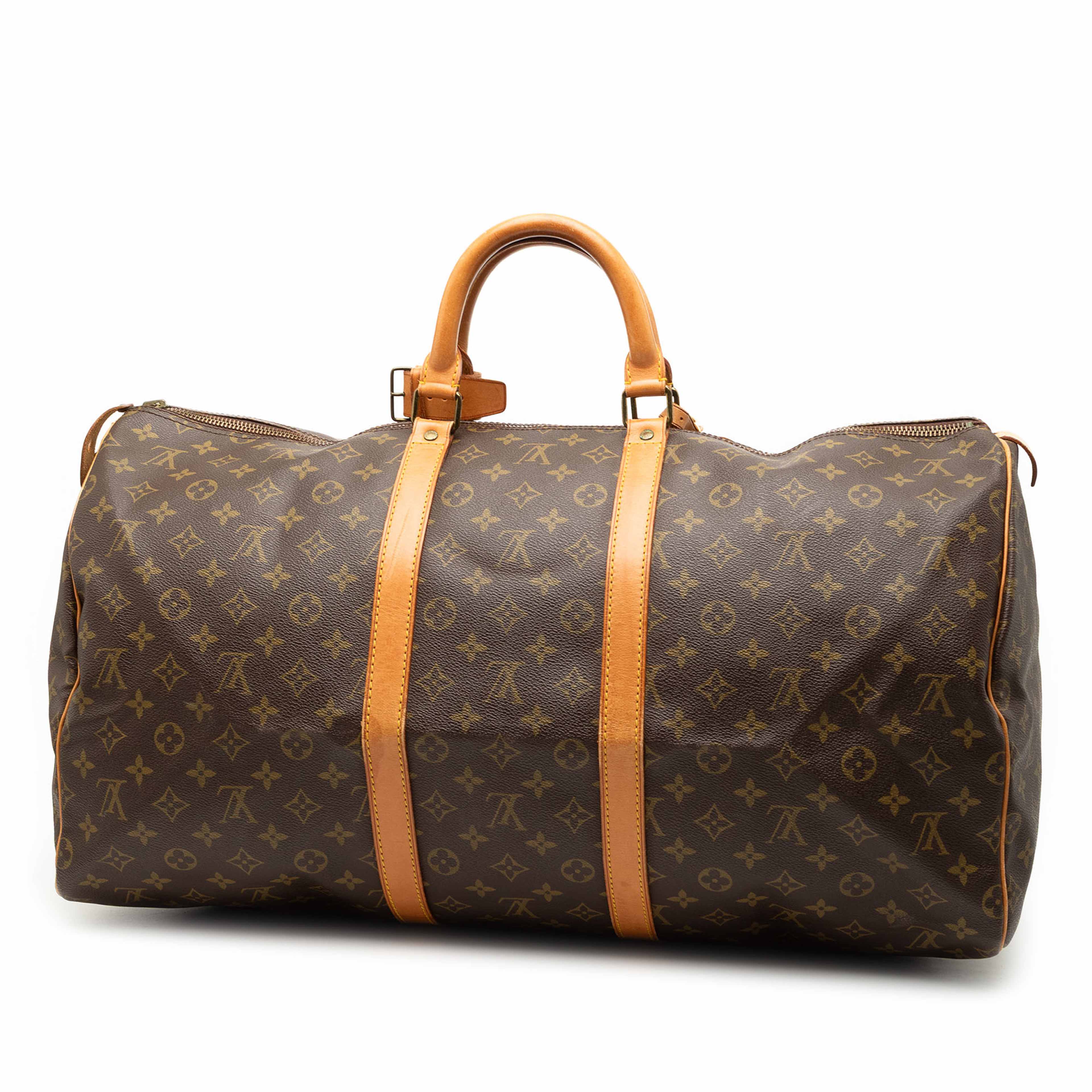 Louis Vuitton Monogram Keepall 55, från Luxclusif, i färgen brown. Klicka för att öppna bilden i stort format