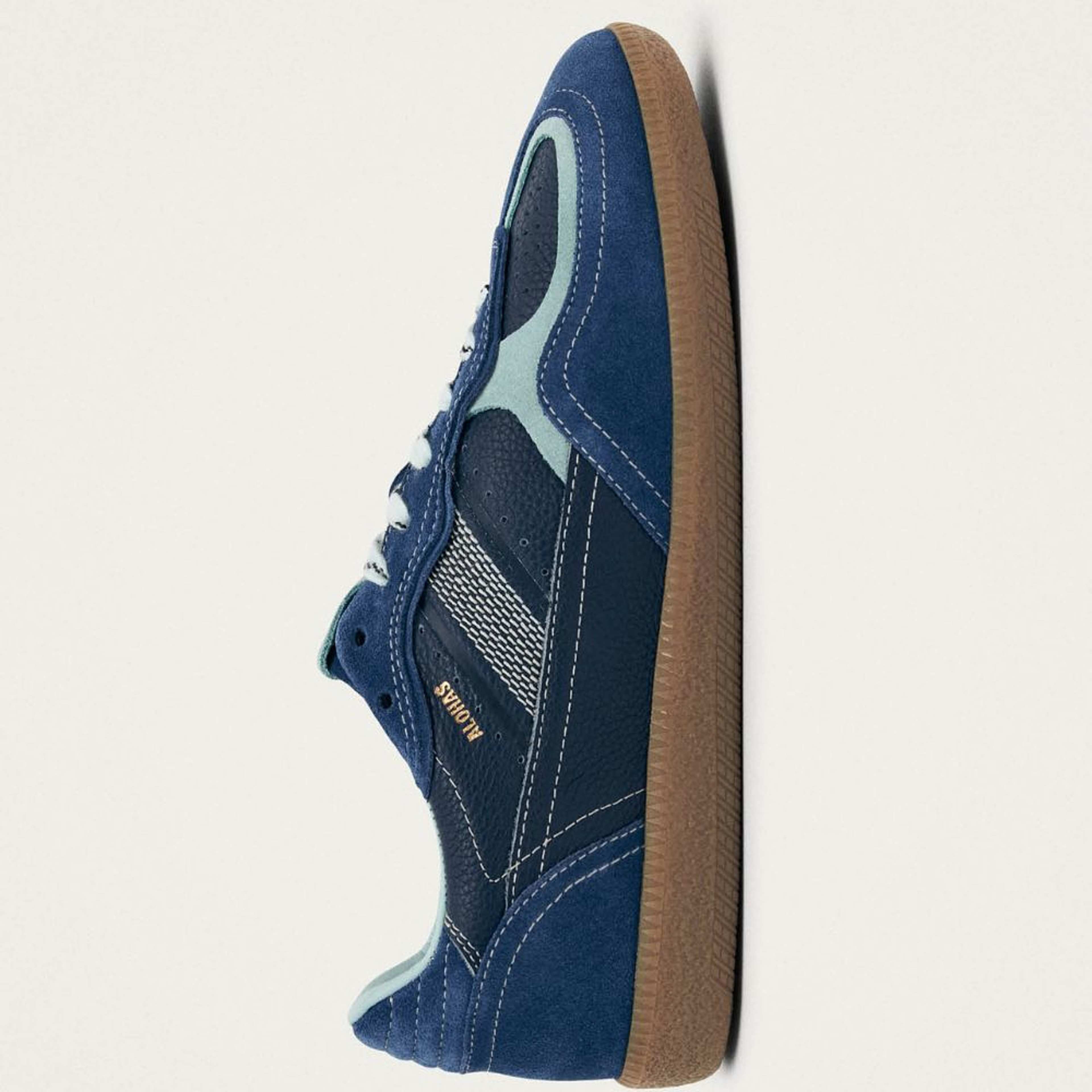 Tb.490 Rife Grain Cobalt Leather Sneakers