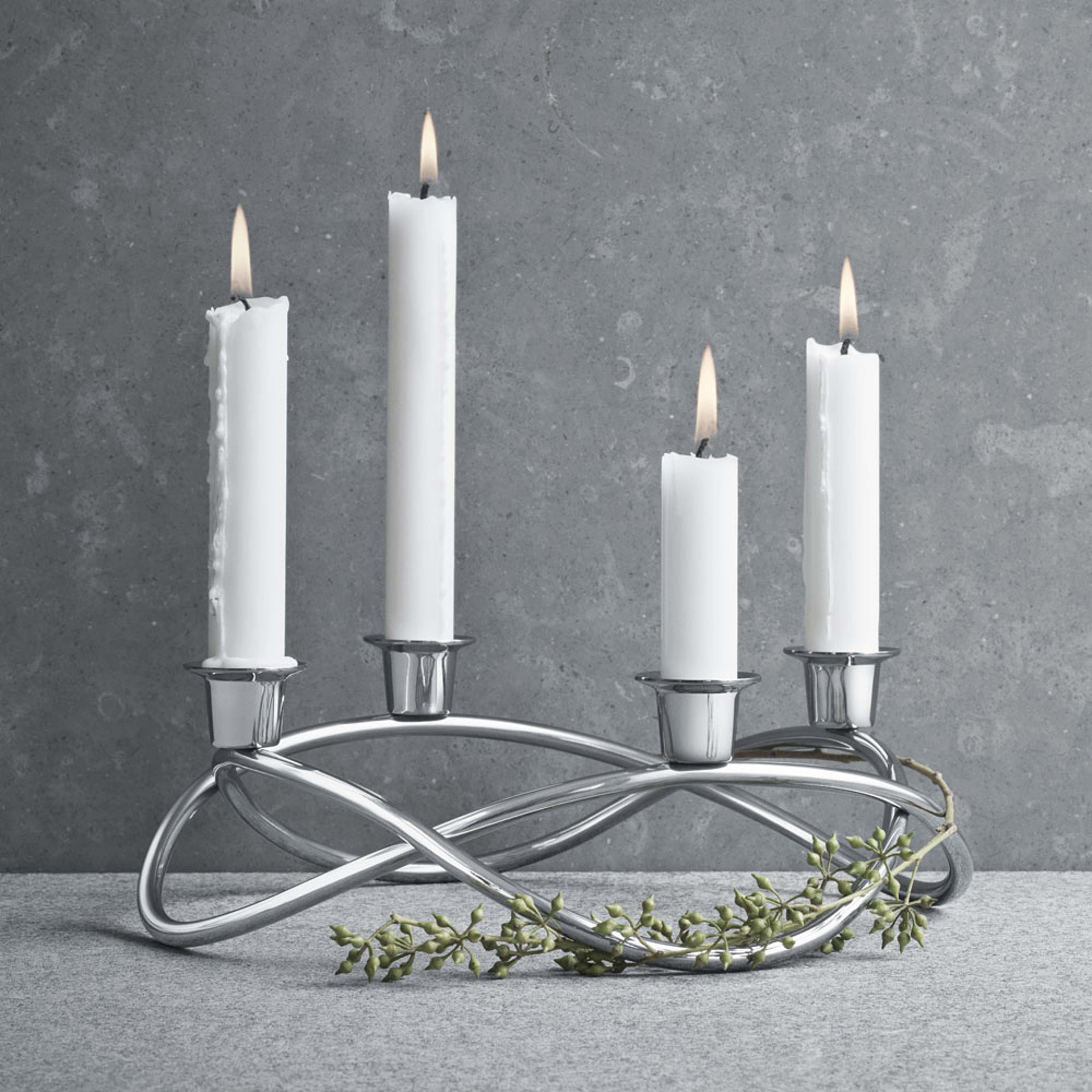 Ljusstake Season 26 cm, Silver, från Georg Jensen. Klicka för att öppna bilden i stort format