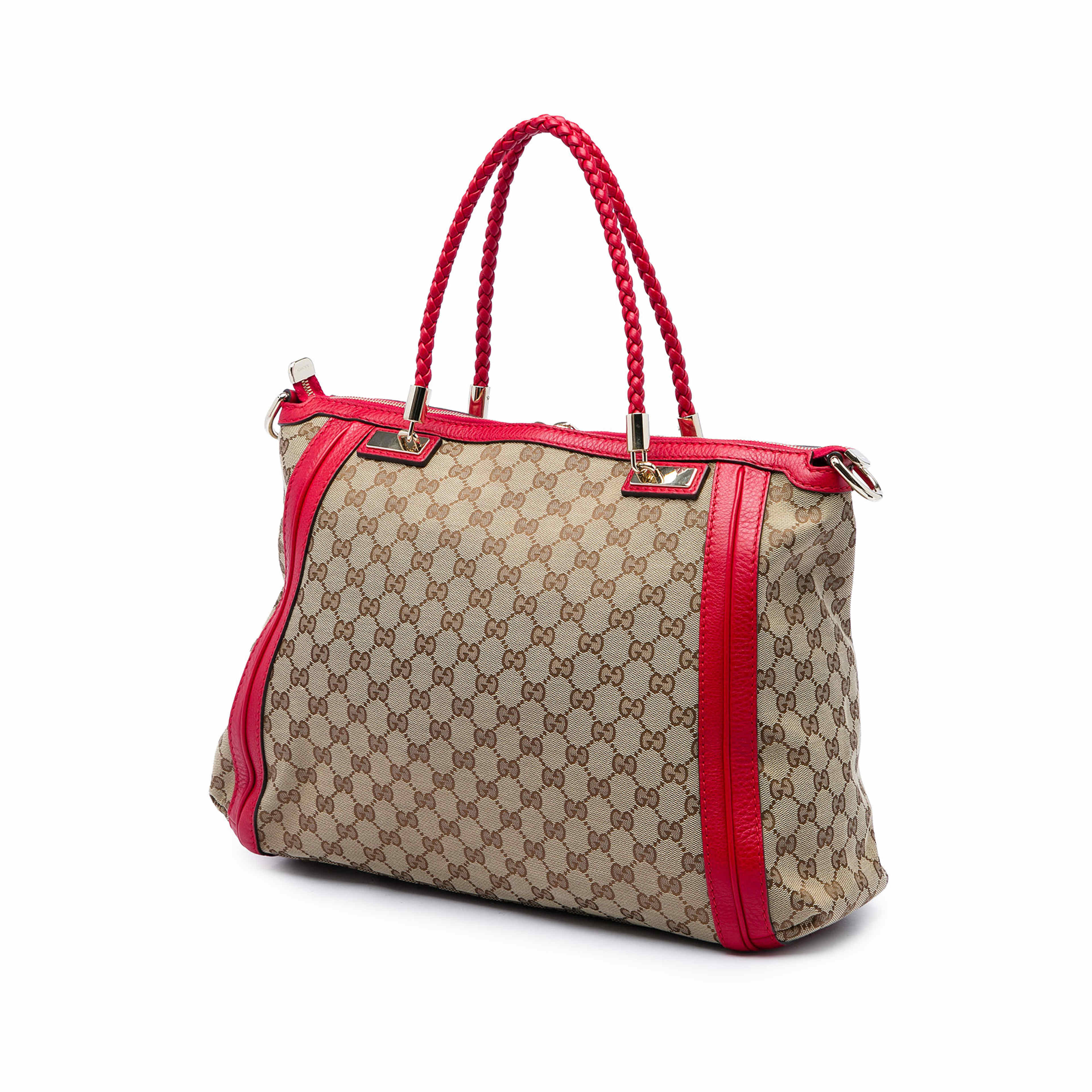 Gucci Gg Canvas Bella Convertible Tote, från Luxclusif, i färgen beige. Klicka för att öppna bilden i stort format