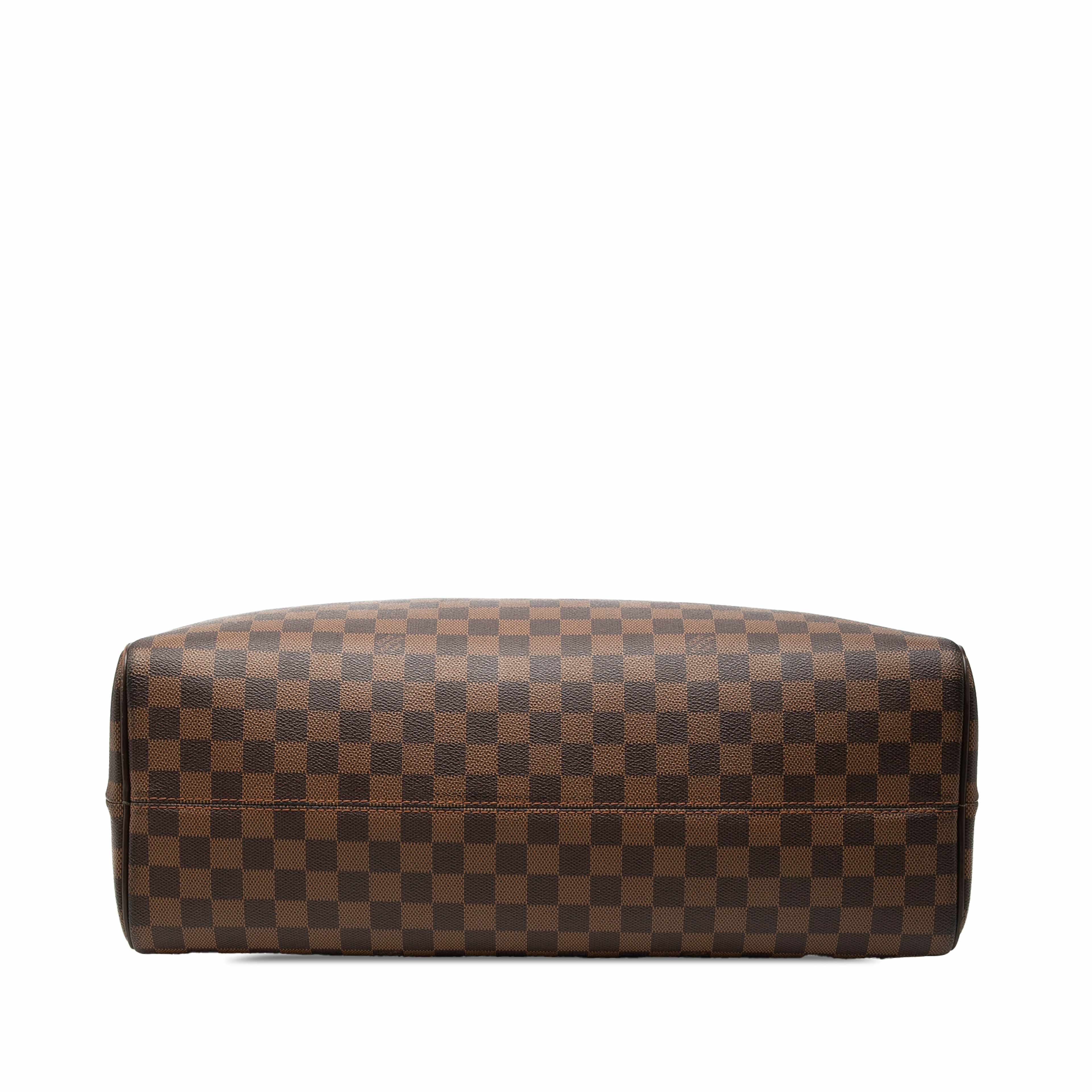 Louis Vuitton Damier Ebene Nolita 24 Heures, från Luxclusif, i färgen brun. Klicka för att öppna bilden i stort format