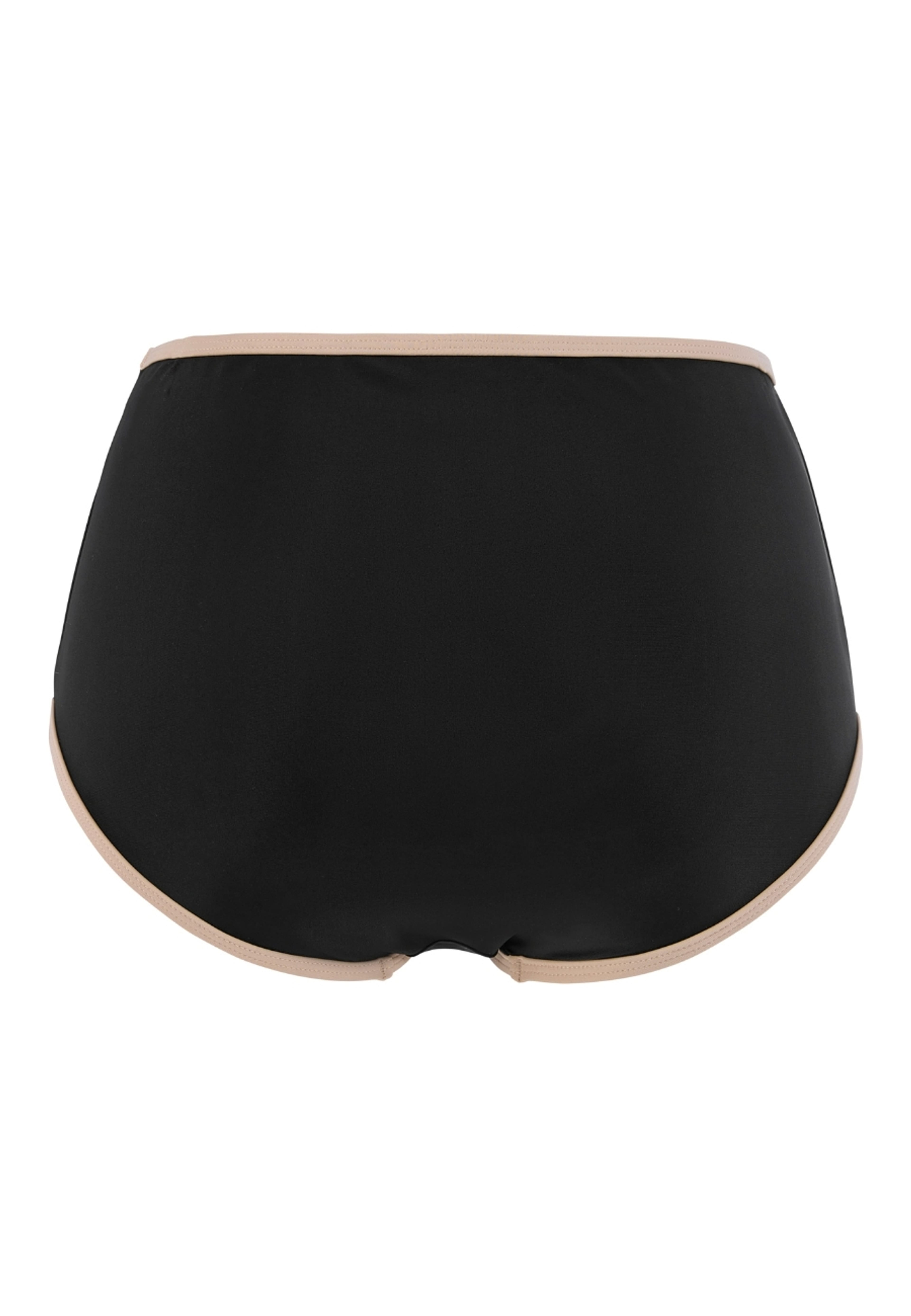 Portofino Bikinitrosa Med Hög Midja, från Swegmark, i färgen black/beige. Klicka för att öppna bilden i stort format