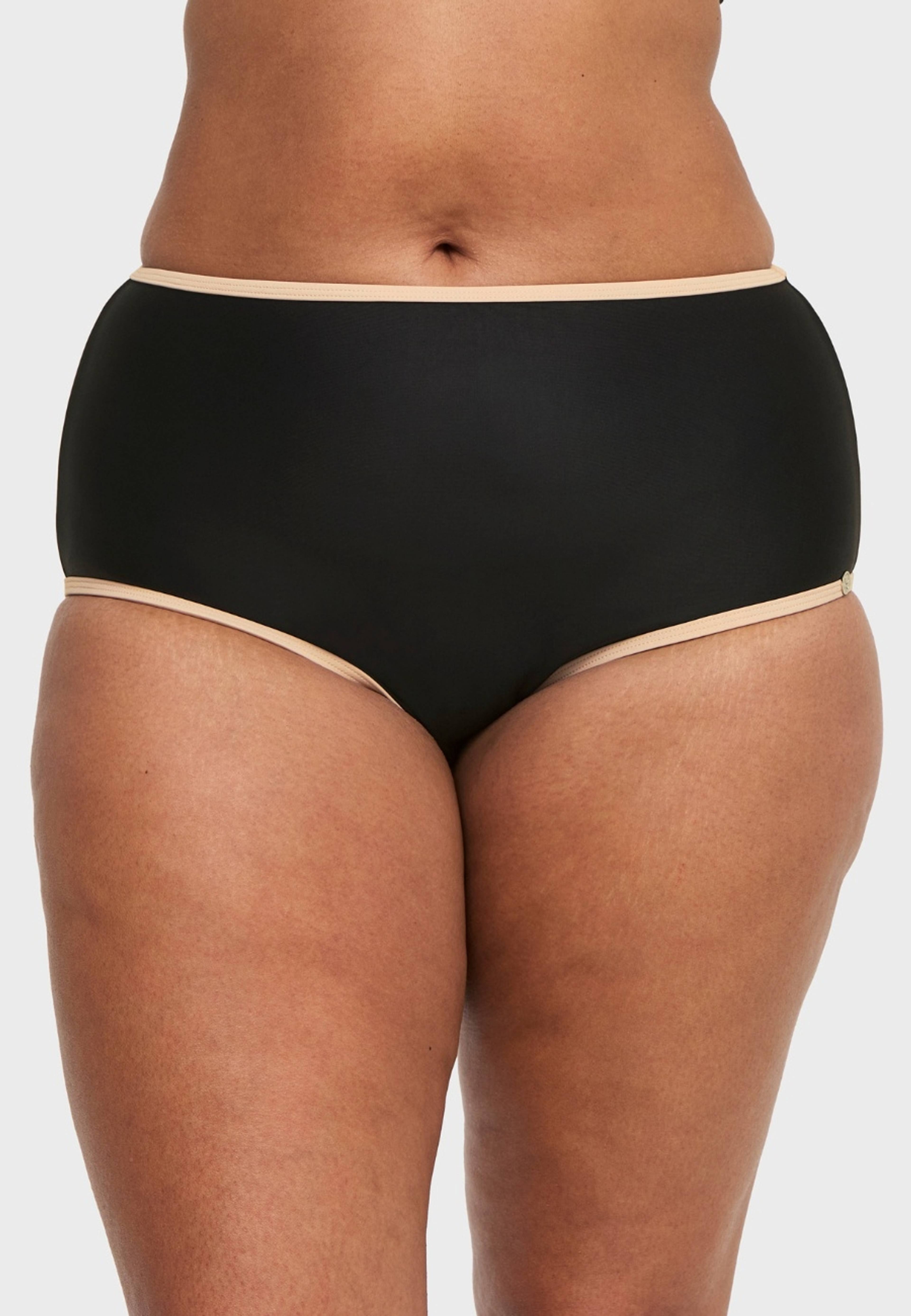 Portofino Bikinitrosa Med Hög Midja, från Swegmark, i färgen black/beige. Klicka för att öppna bilden i stort format