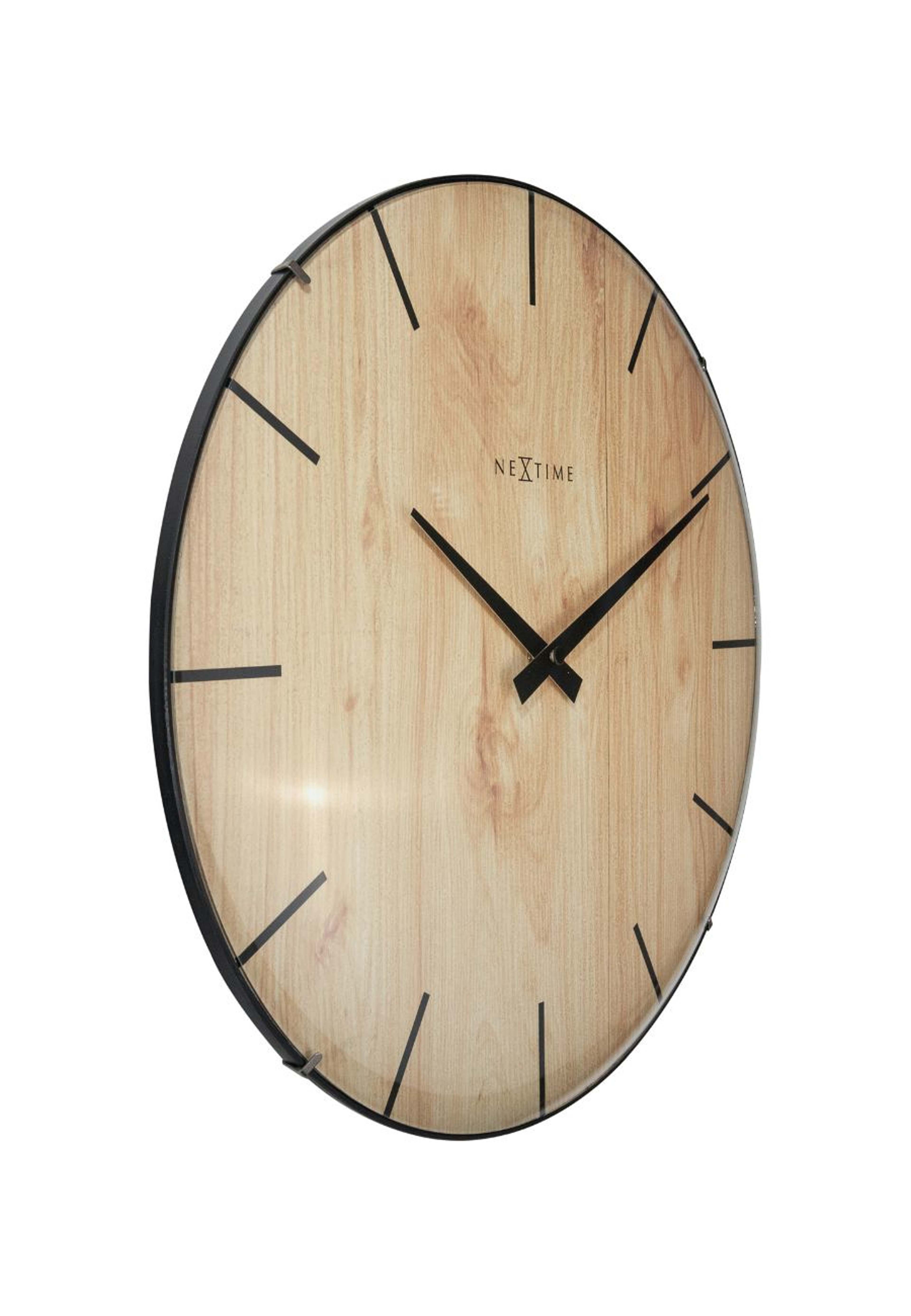 Väggklocka Edge Wood Dome ø35cm
