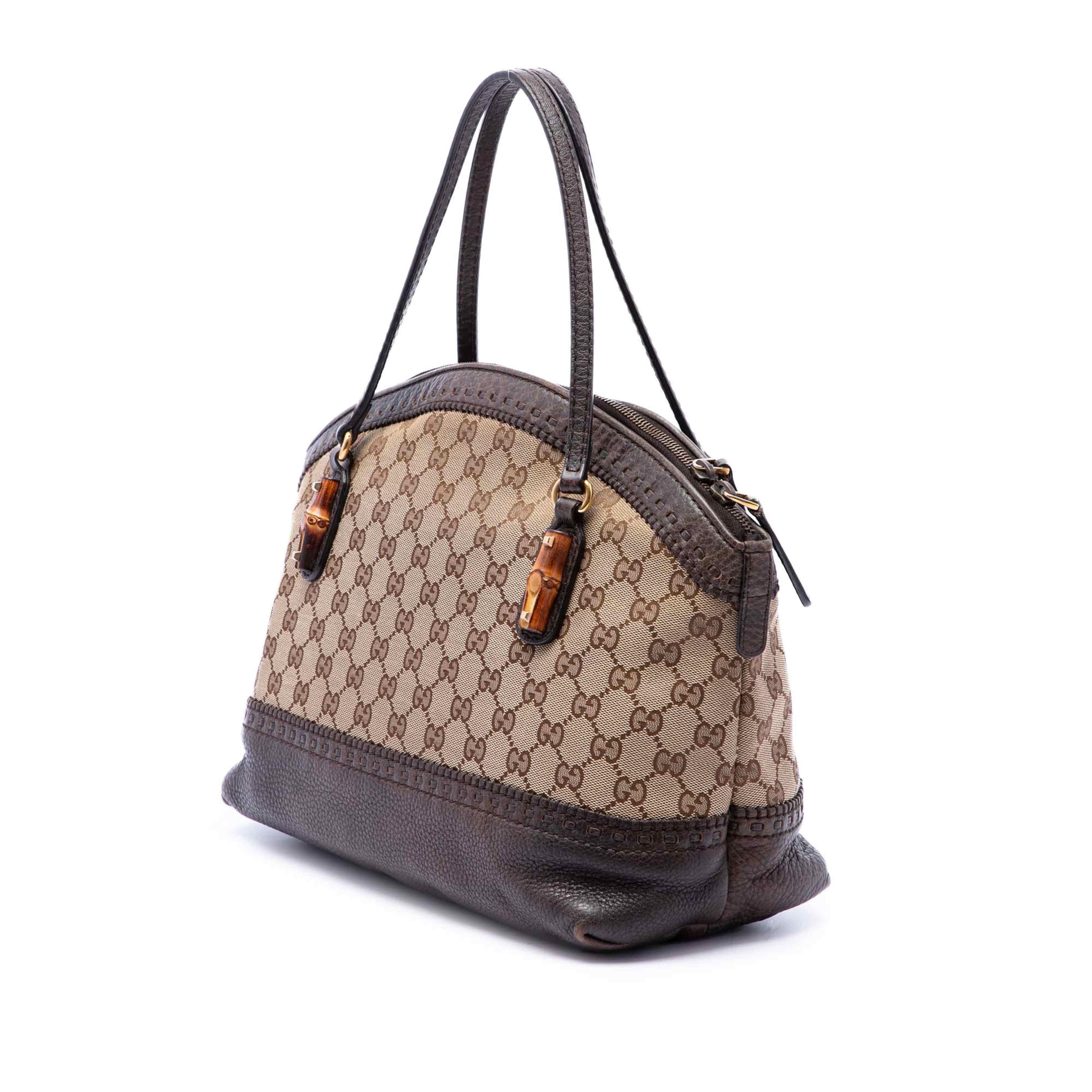 Gucci Gg Canvas Laidback Crafty Handbag, från Luxclusif, i färgen beige. Klicka för att öppna bilden i stort format