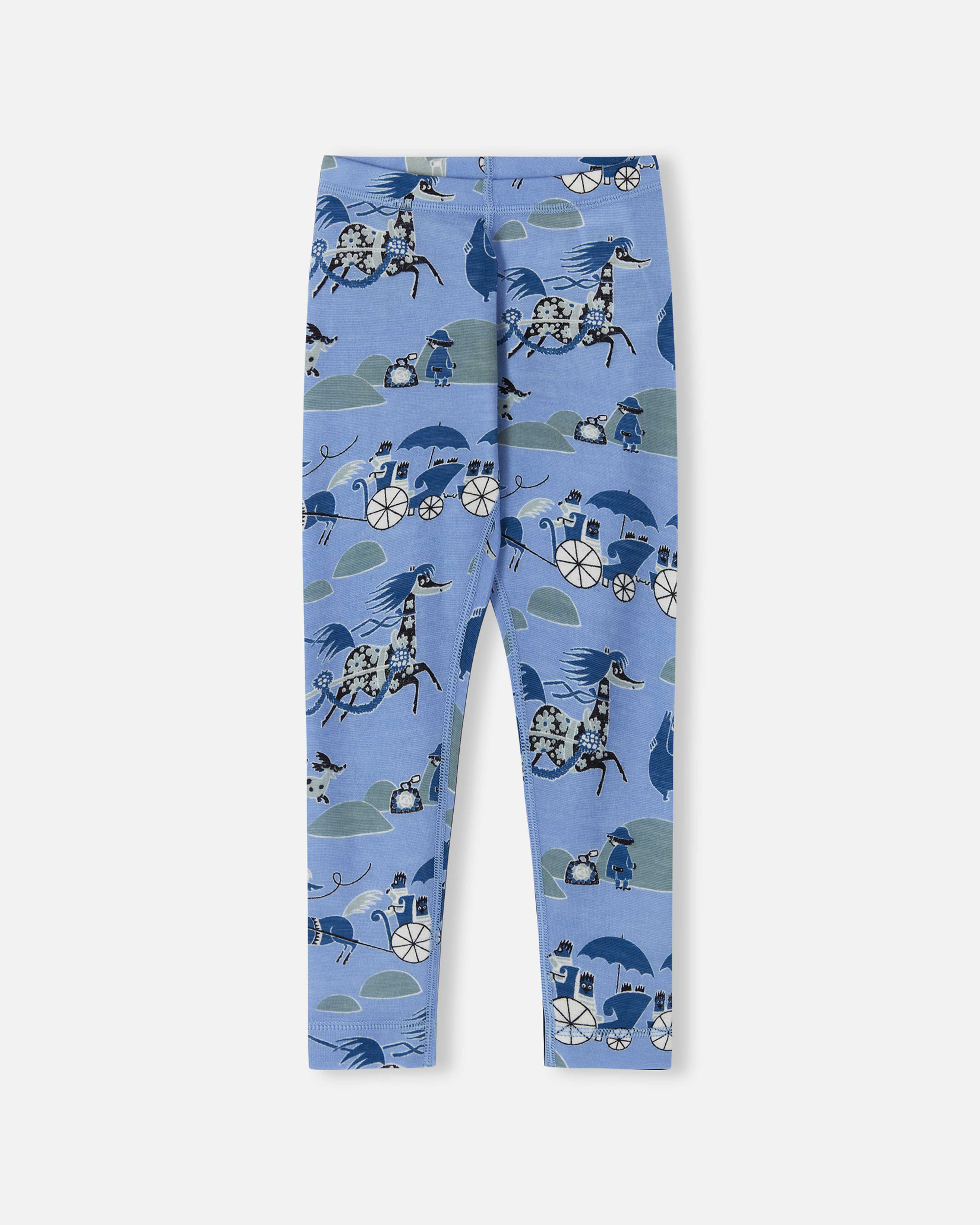 Ullunderkläder Moomin Trivsam, från Reima, i färgen airy blue. Klicka för att öppna bilden i stort format