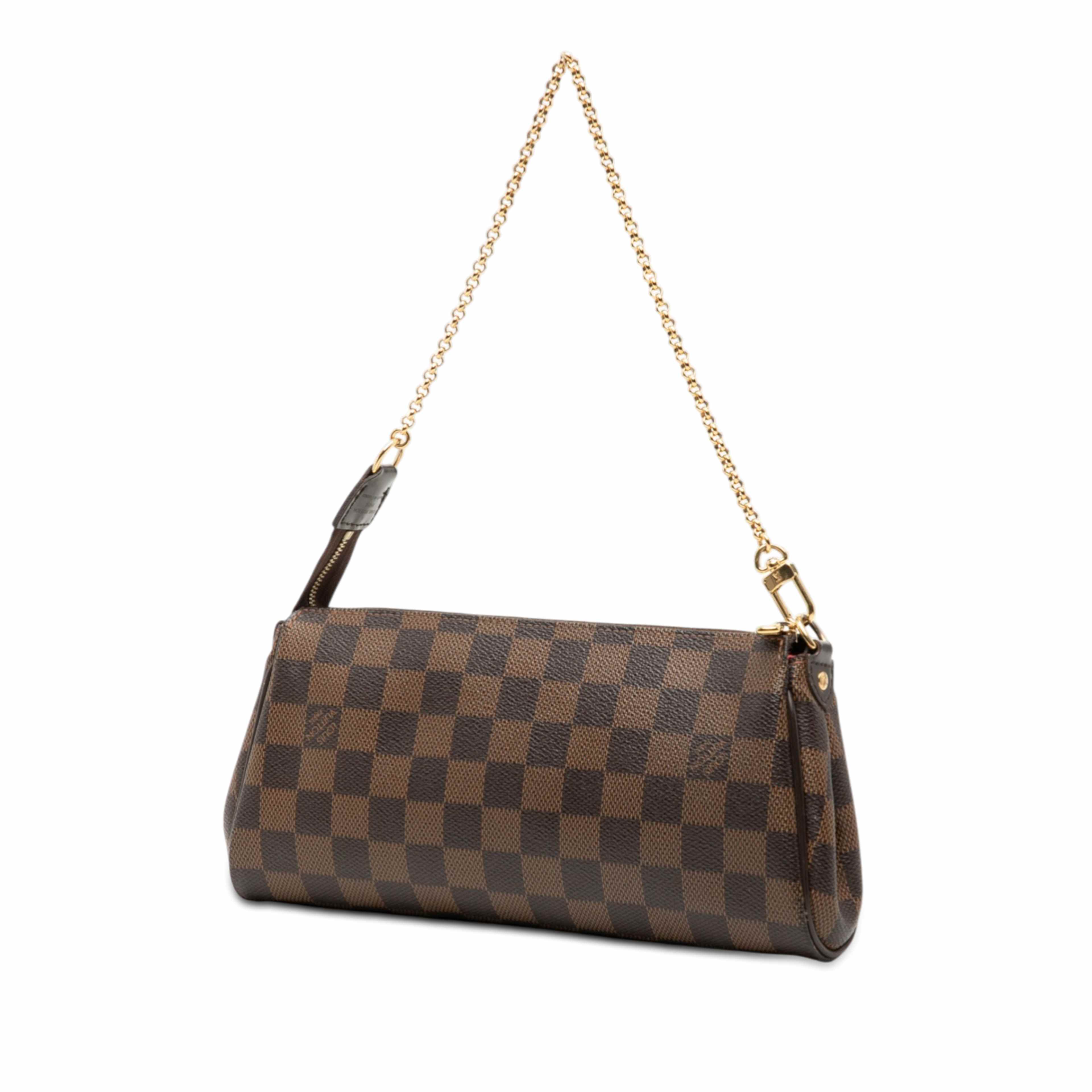 Louis Vuitton Damier Ebene Eva, från Luxclusif, i färgen brun. Klicka för att öppna bilden i stort format