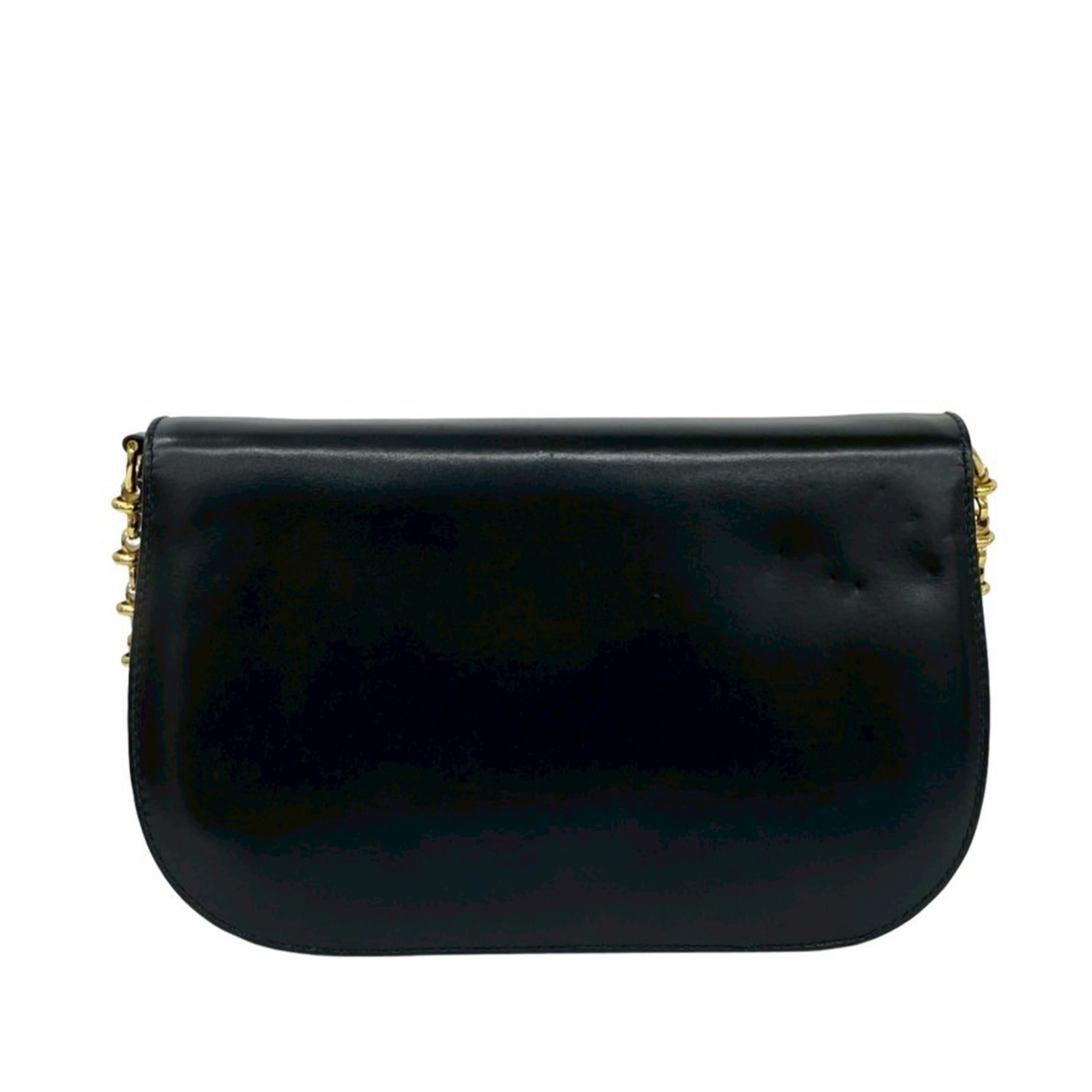 Gucci Calfskin Chain Crossbody, från Luxclusif, i färgen black. Klicka för att öppna bilden i stort format