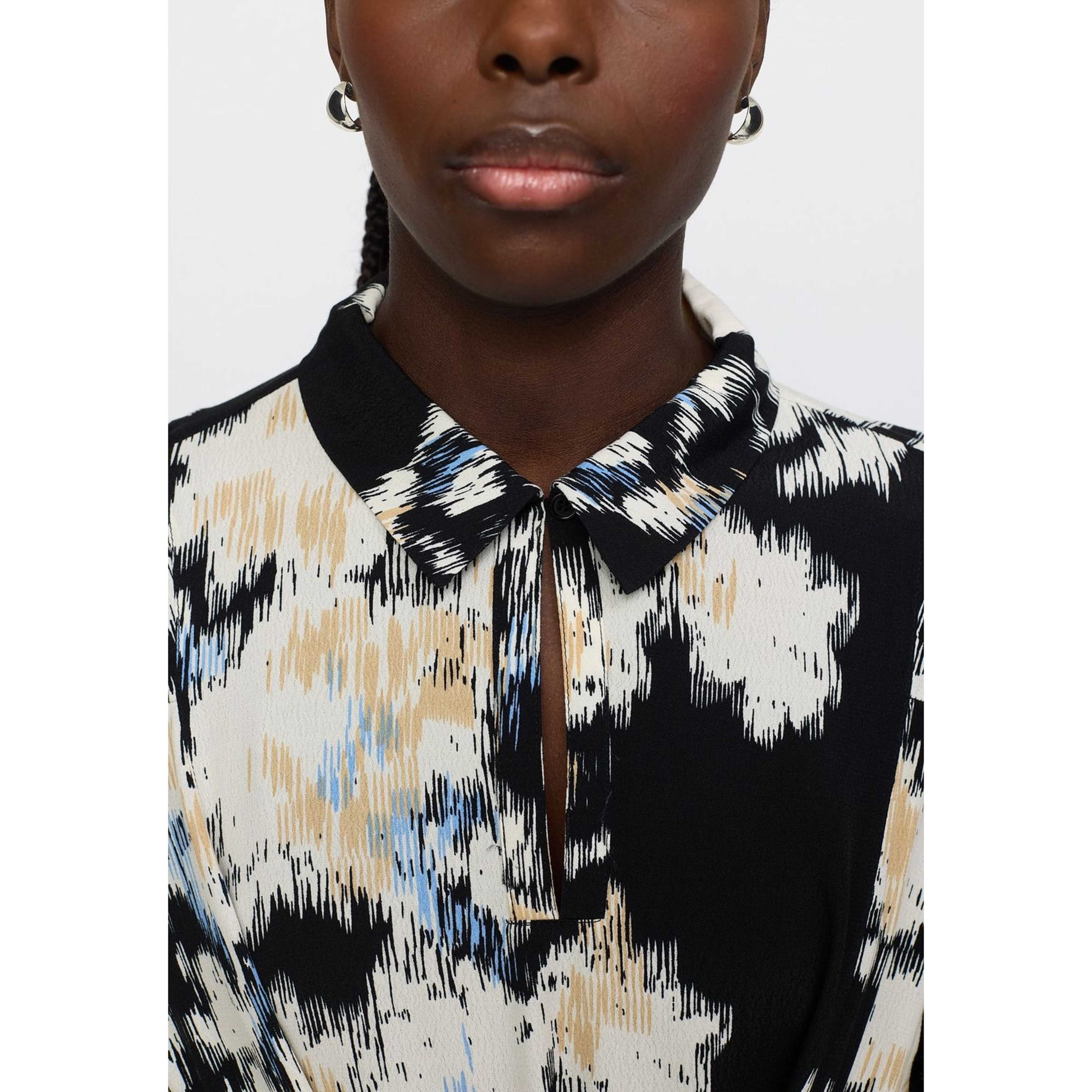 Srgina Midi Dress - Blurred Graphic Azurine