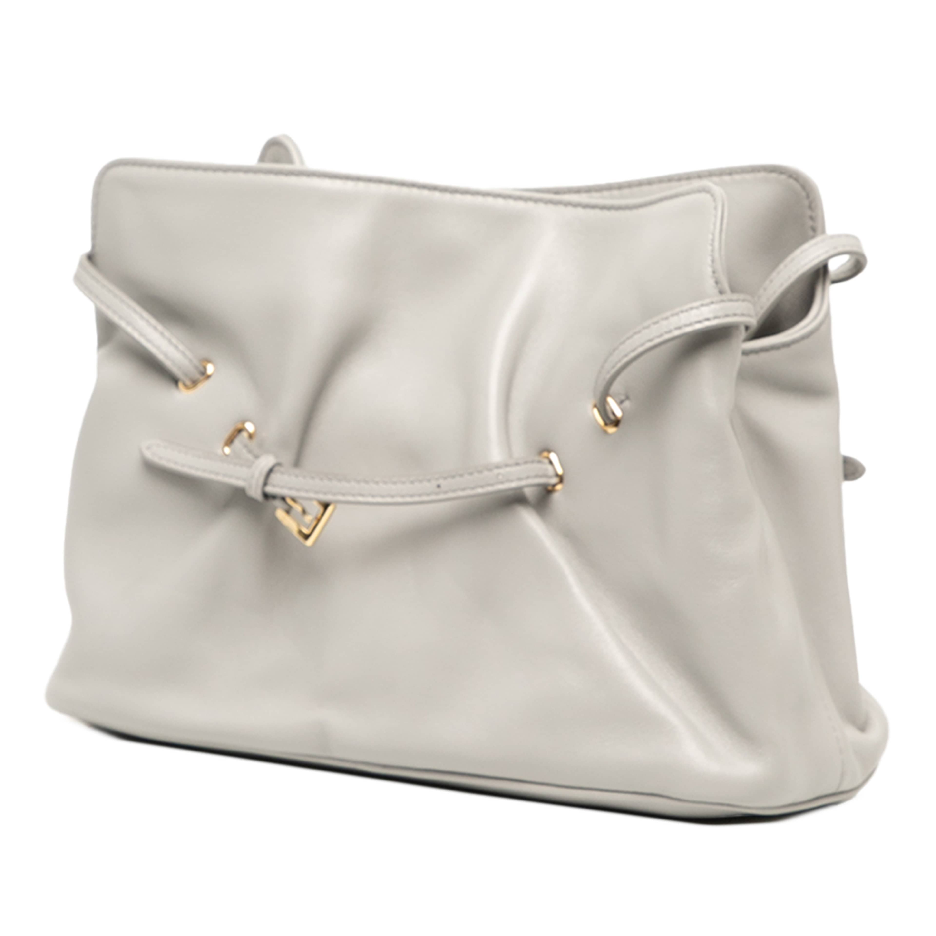 Prada Small Nappa Dada Shoulder Bag, från Luxclusif, i färgen grå. Klicka för att öppna bilden i stort format
