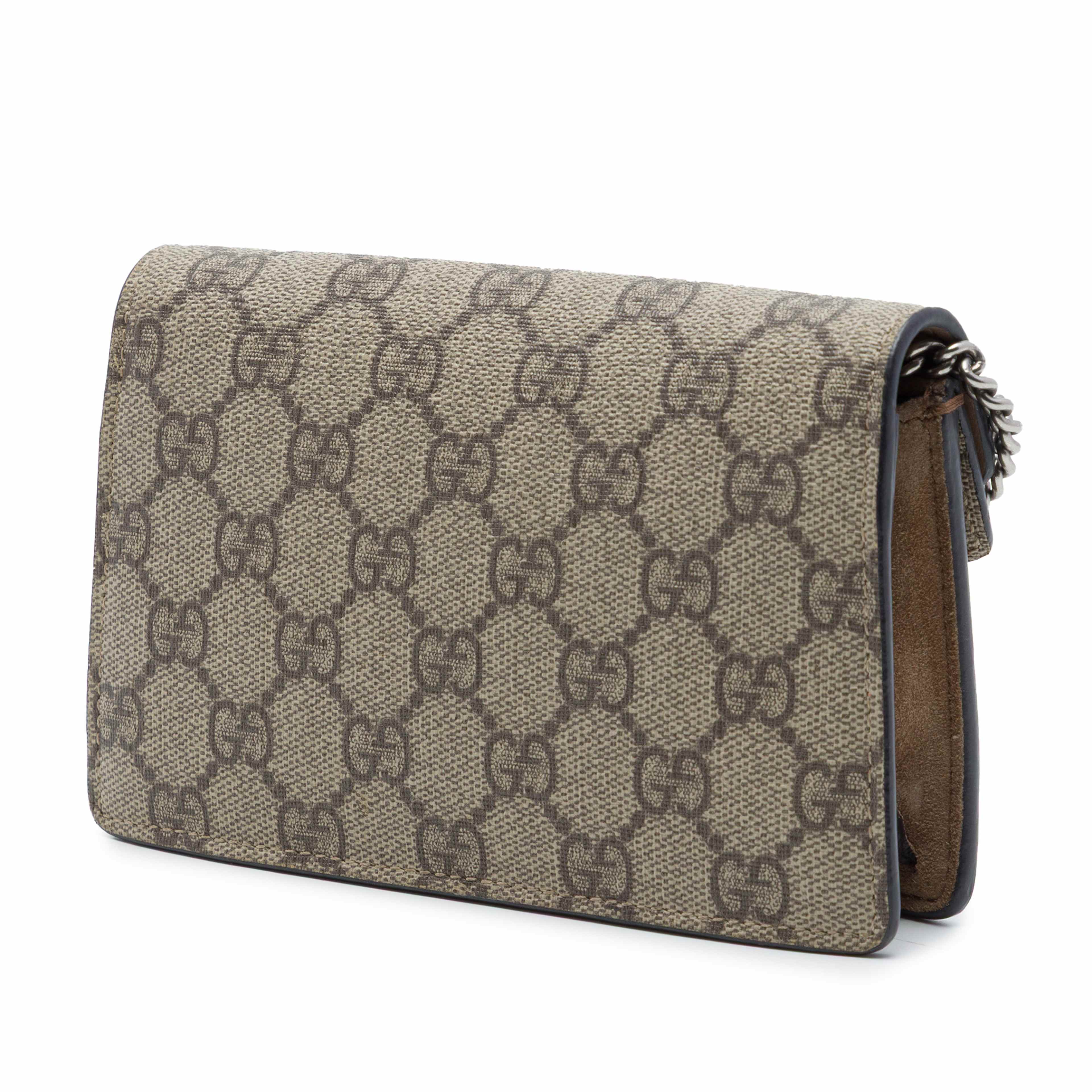 Gucci Mini Gg Supreme Dionysus Crossbody, från Luxclusif, i färgen beige. Klicka för att öppna bilden i stort format