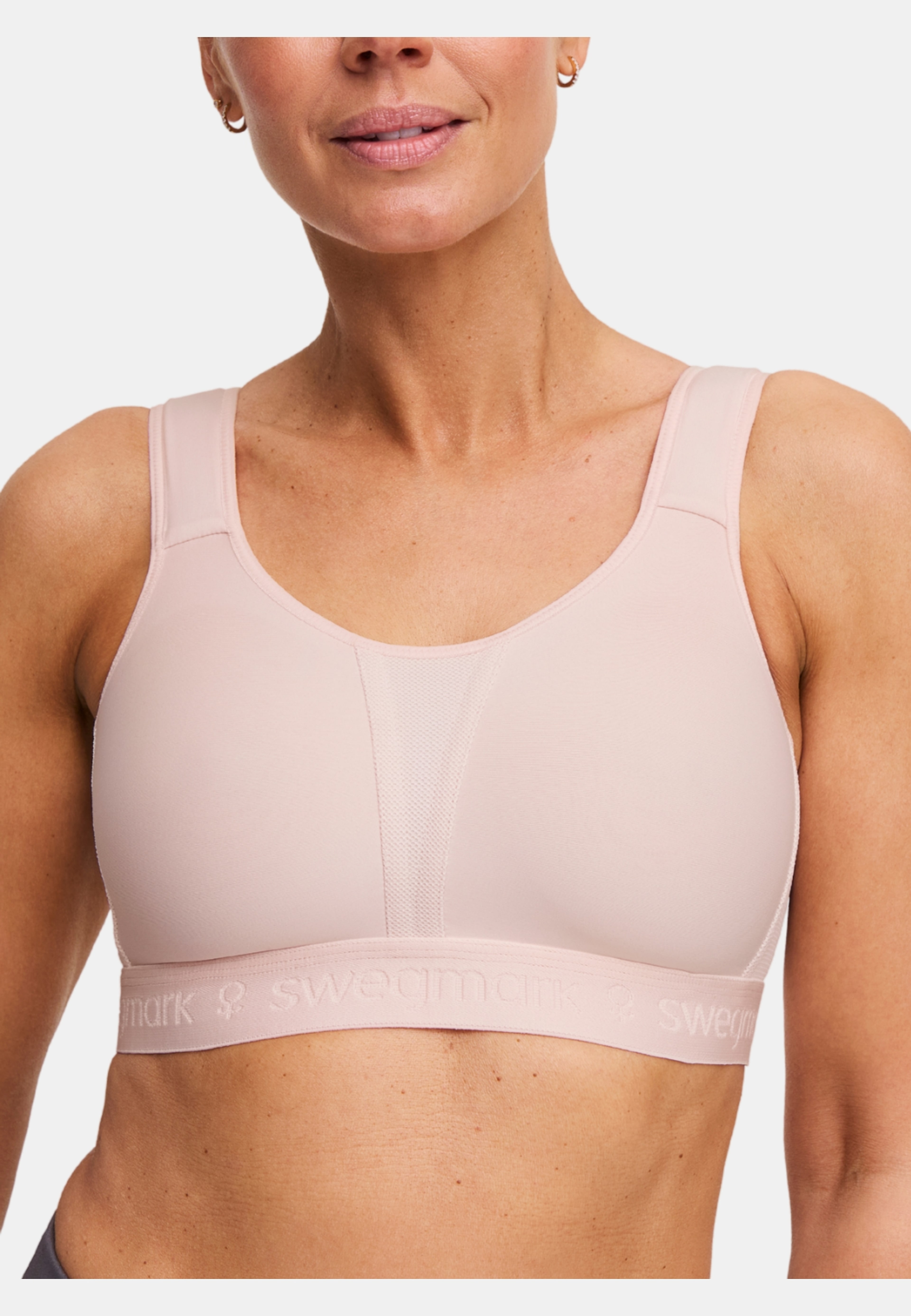 Kimberly Iconic Sport-bh, från Swegmark, i färgen crystal pink. Klicka för att öppna bilden i stort format
