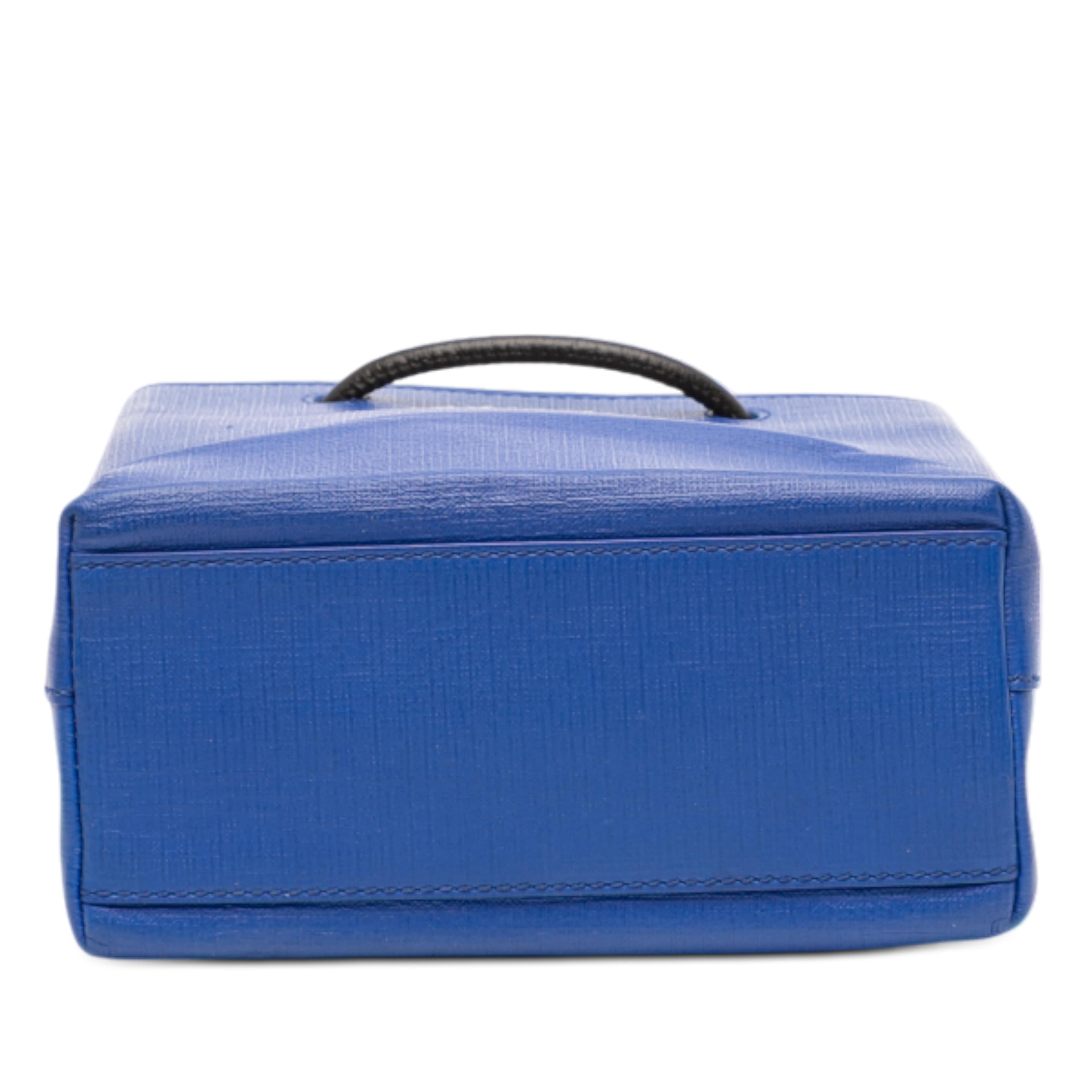 Balenciaga Xxs Leather Logo Shopping Tote, från Luxclusif, i färgen blue. Klicka för att öppna bilden i stort format